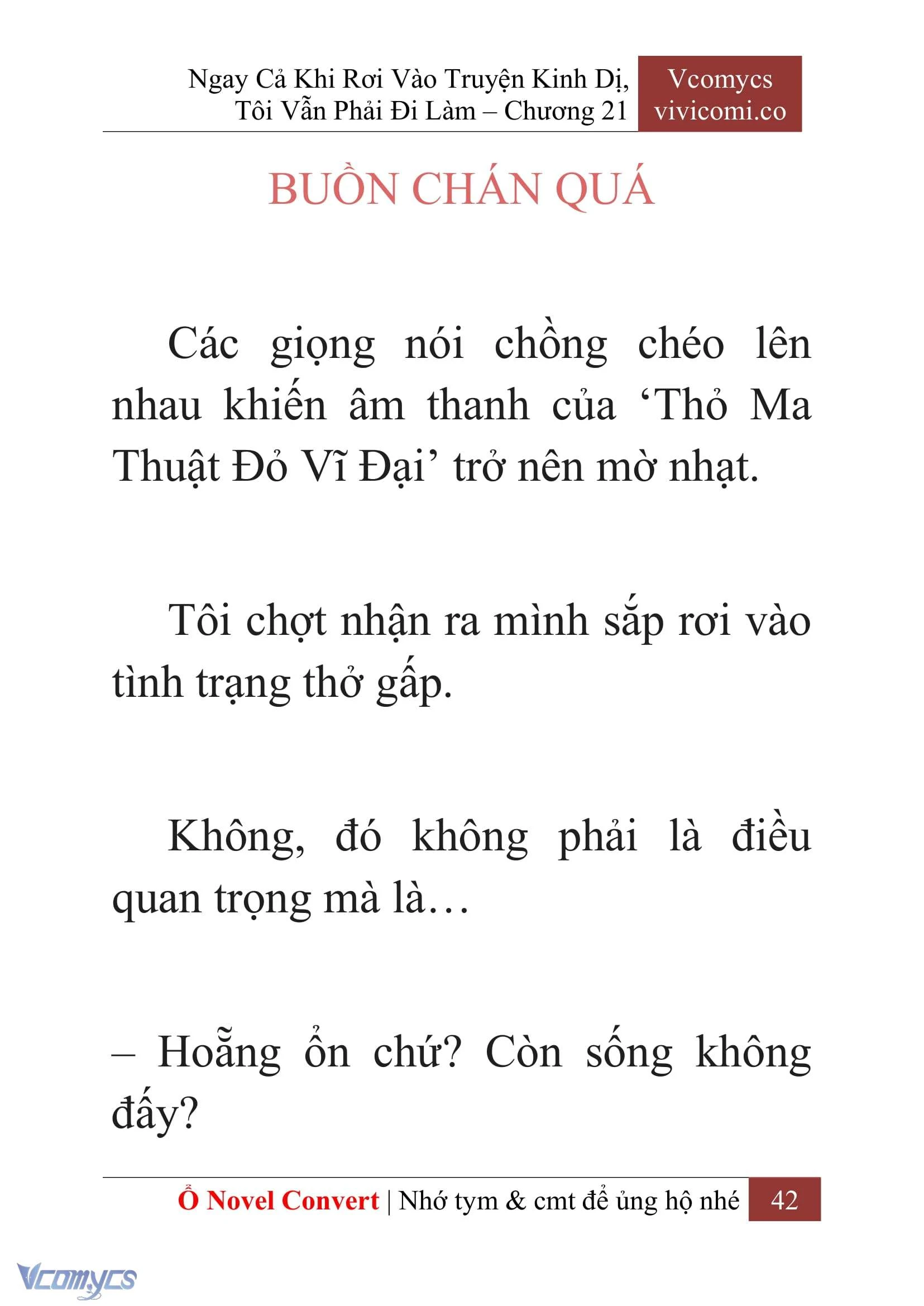 [Novel] Ngay Cả Khi Rơi Vào Truyện Kinh Dị, Tôi Vẫn Phải Đi Làm Chapter  21 - 44