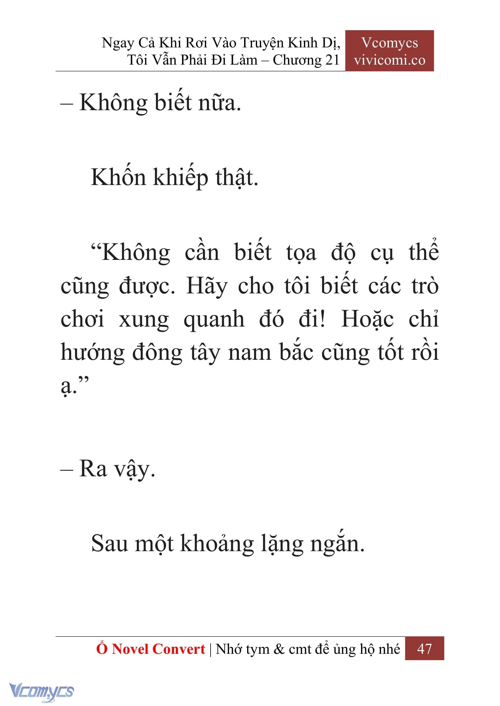 [Novel] Ngay Cả Khi Rơi Vào Truyện Kinh Dị, Tôi Vẫn Phải Đi Làm Chapter  21 - 49