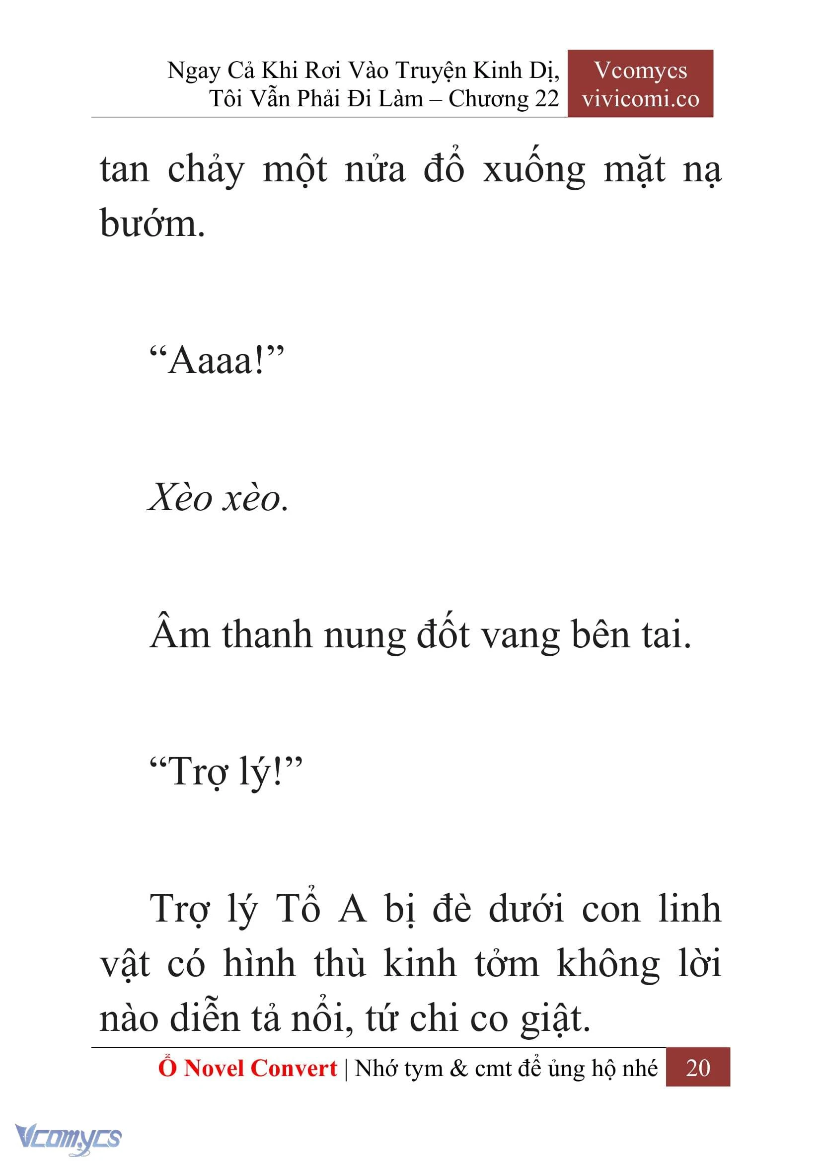 [Novel] Ngay Cả Khi Rơi Vào Truyện Kinh Dị, Tôi Vẫn Phải Đi Làm Chapter  22 - 22