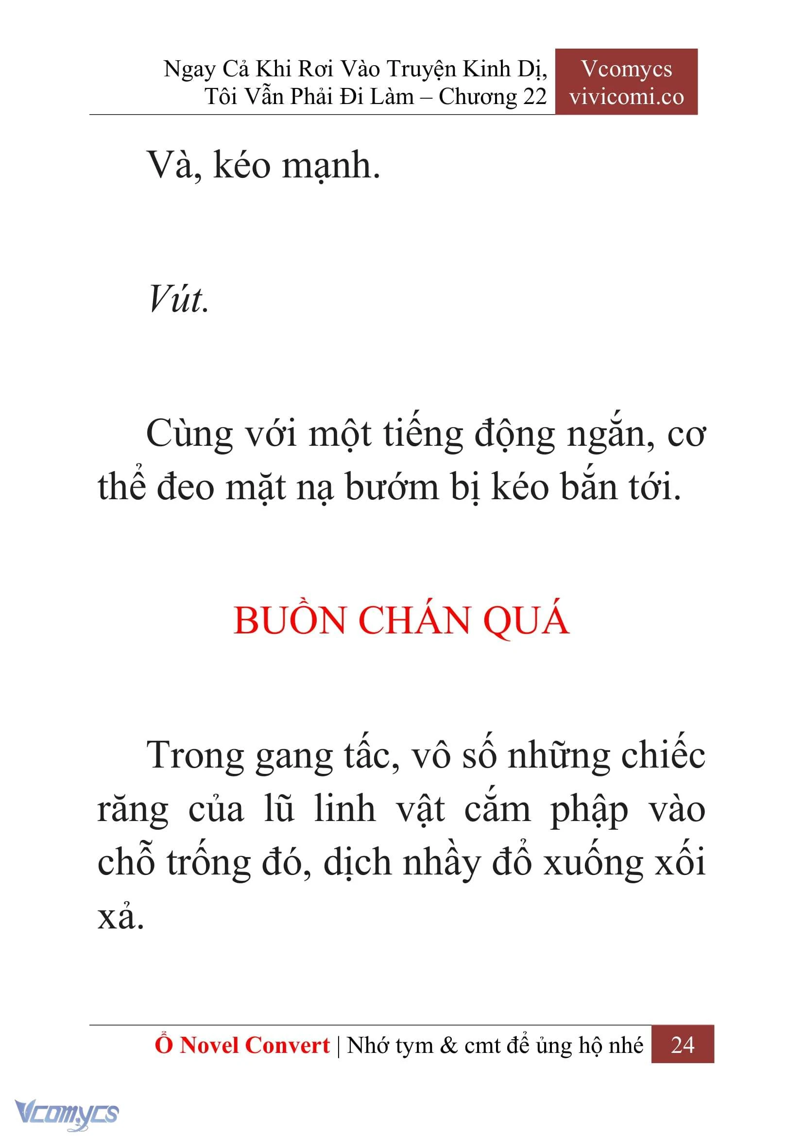 [Novel] Ngay Cả Khi Rơi Vào Truyện Kinh Dị, Tôi Vẫn Phải Đi Làm Chapter  22 - 26