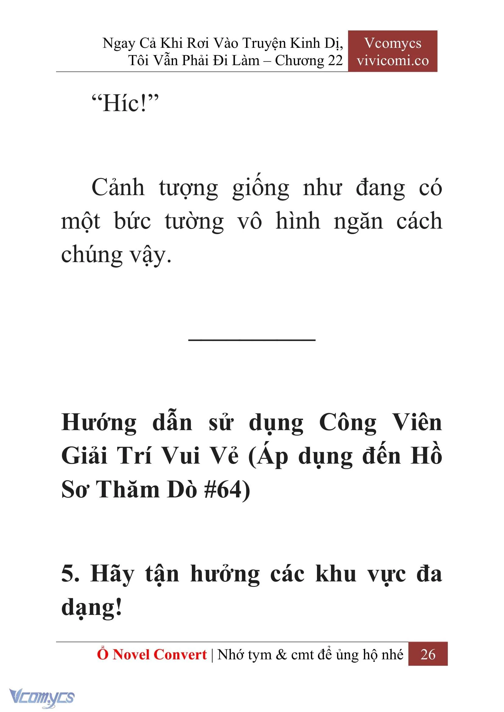 [Novel] Ngay Cả Khi Rơi Vào Truyện Kinh Dị, Tôi Vẫn Phải Đi Làm Chapter  22 - 28