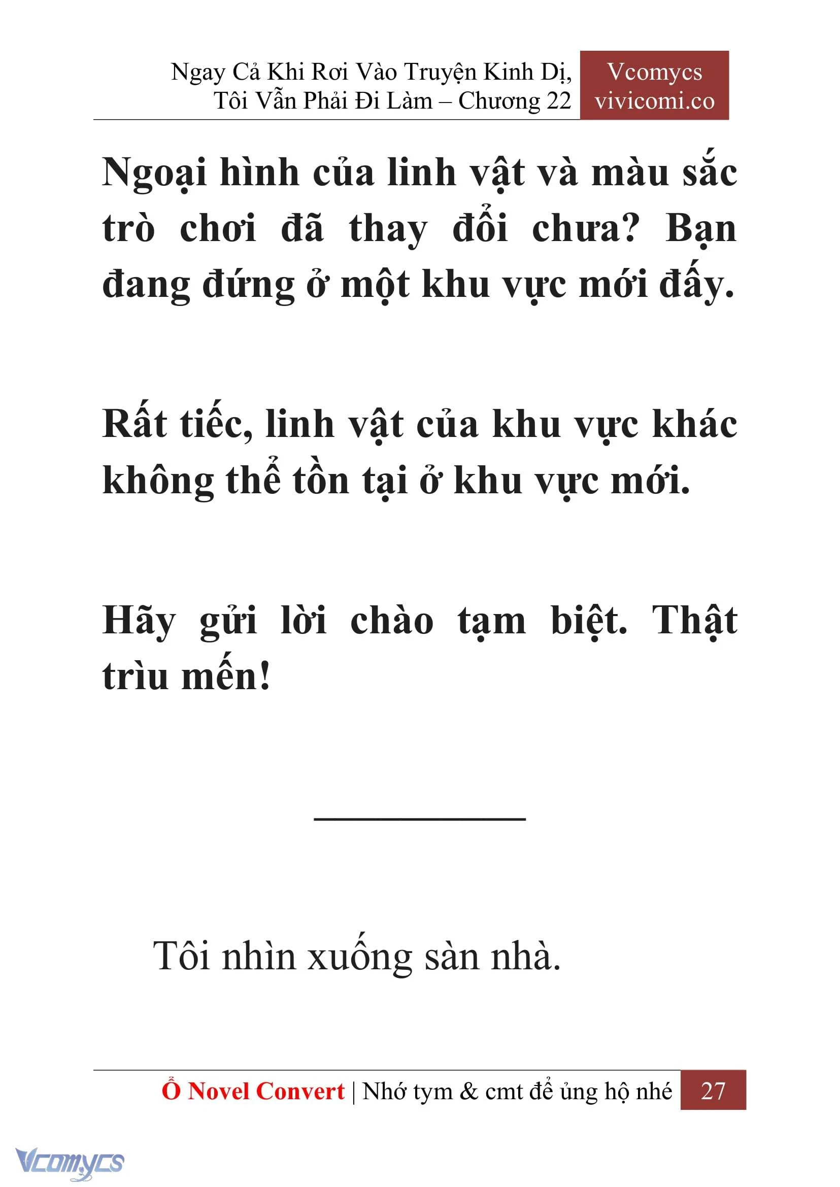 [Novel] Ngay Cả Khi Rơi Vào Truyện Kinh Dị, Tôi Vẫn Phải Đi Làm Chapter  22 - 29