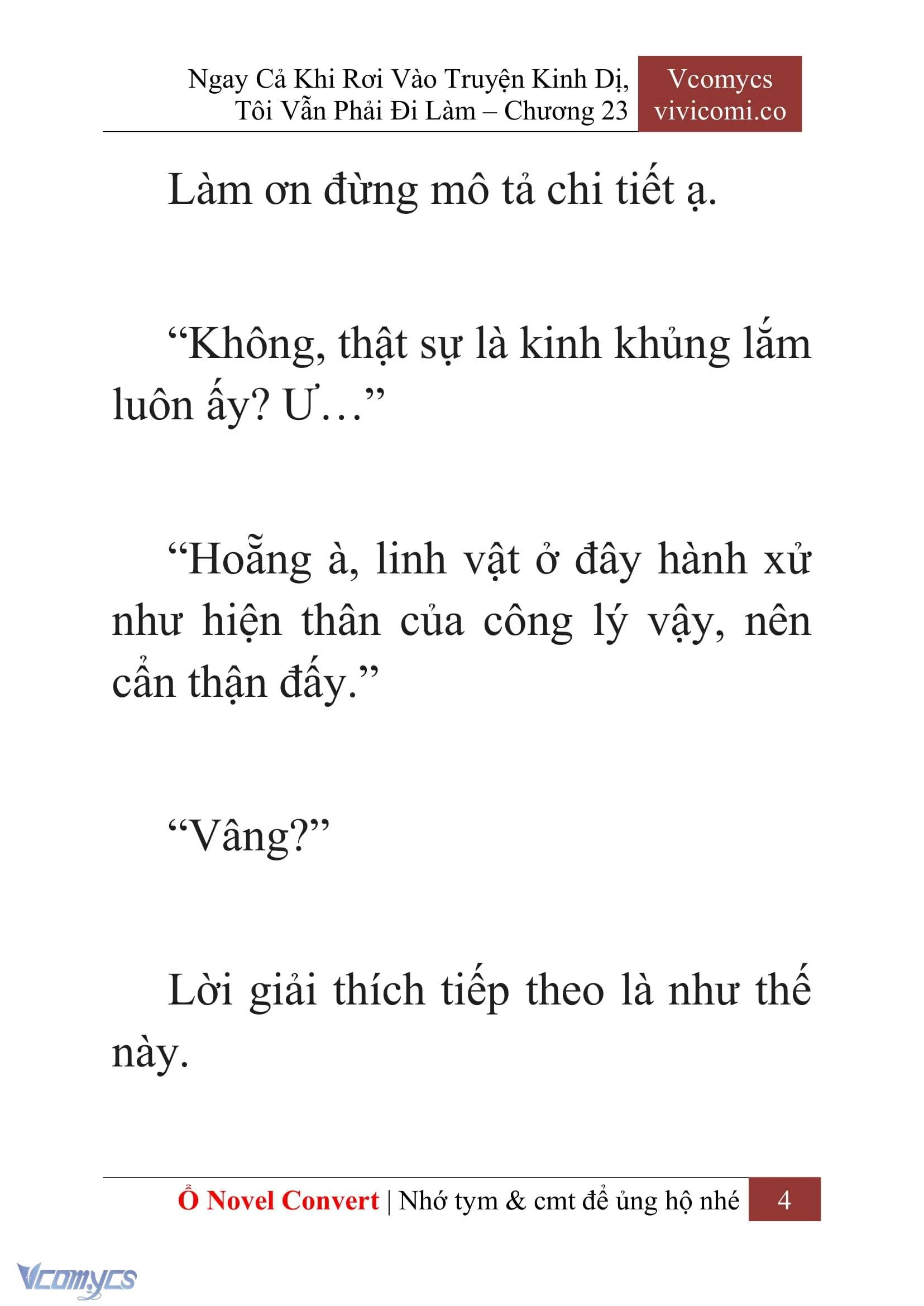 [Novel] Ngay Cả Khi Rơi Vào Truyện Kinh Dị, Tôi Vẫn Phải Đi Làm Chapter  23 - 6