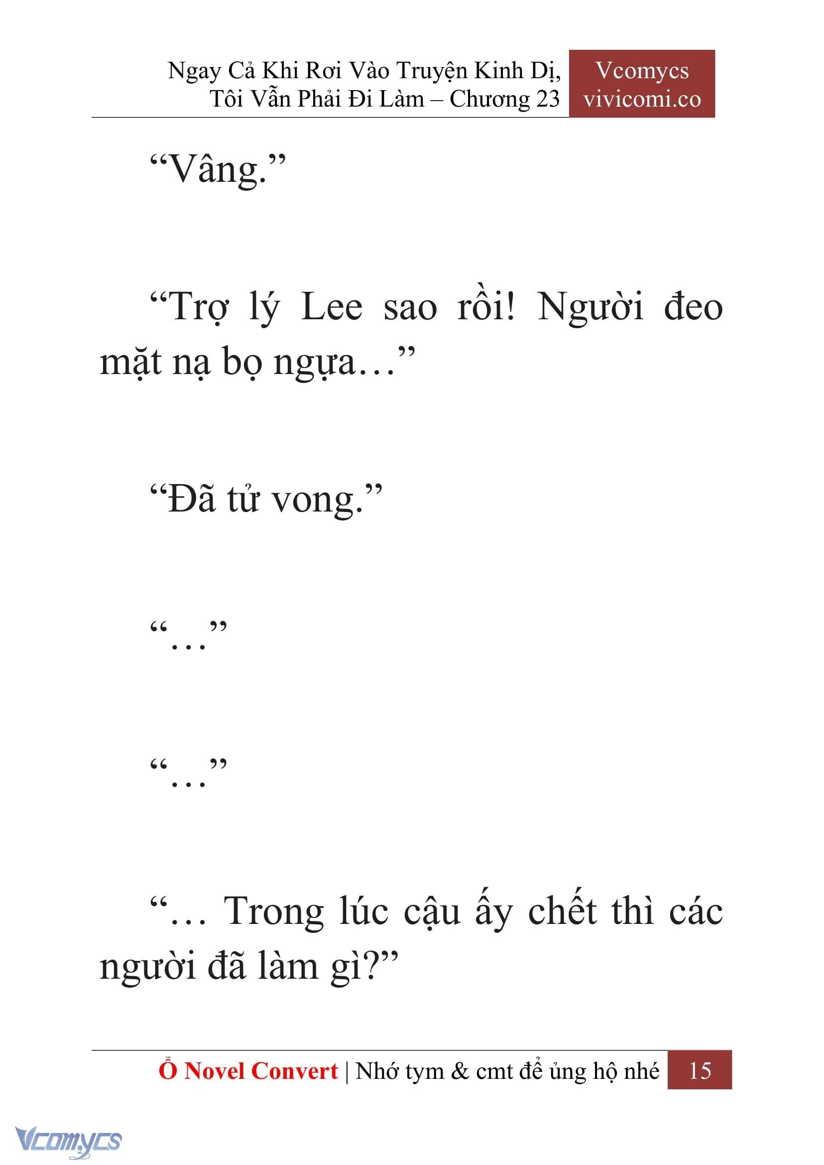 [Novel] Ngay Cả Khi Rơi Vào Truyện Kinh Dị, Tôi Vẫn Phải Đi Làm Chapter  23 - 17