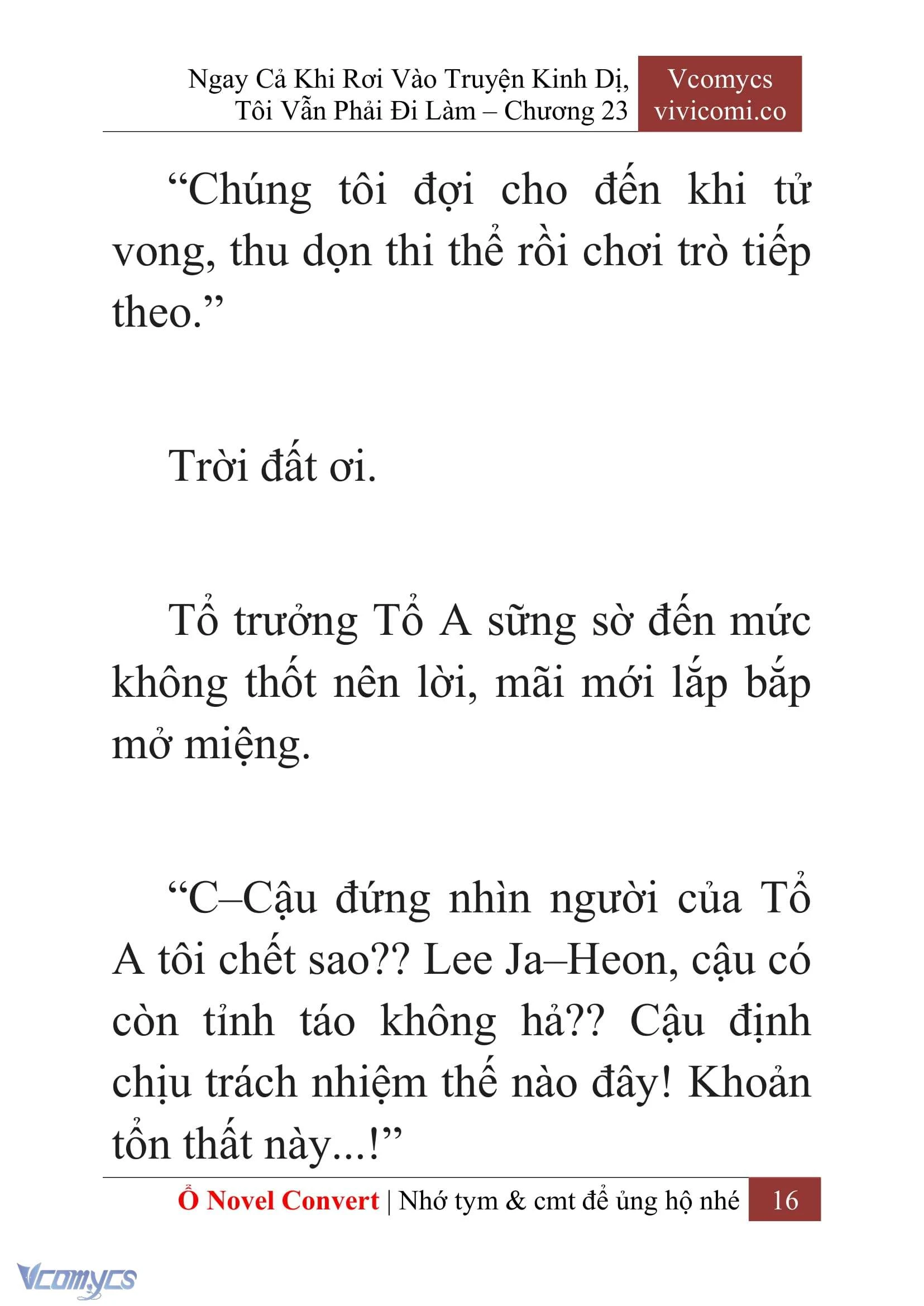 [Novel] Ngay Cả Khi Rơi Vào Truyện Kinh Dị, Tôi Vẫn Phải Đi Làm Chapter  23 - 18