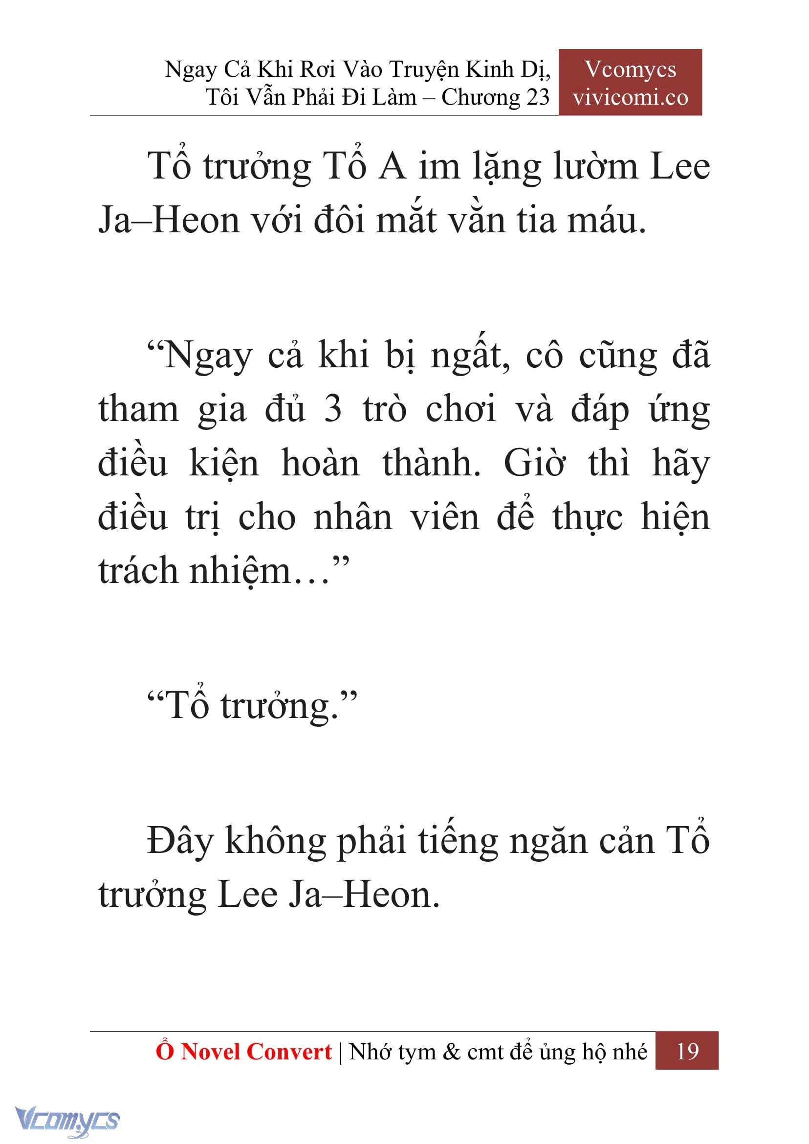 [Novel] Ngay Cả Khi Rơi Vào Truyện Kinh Dị, Tôi Vẫn Phải Đi Làm Chapter  23 - 21