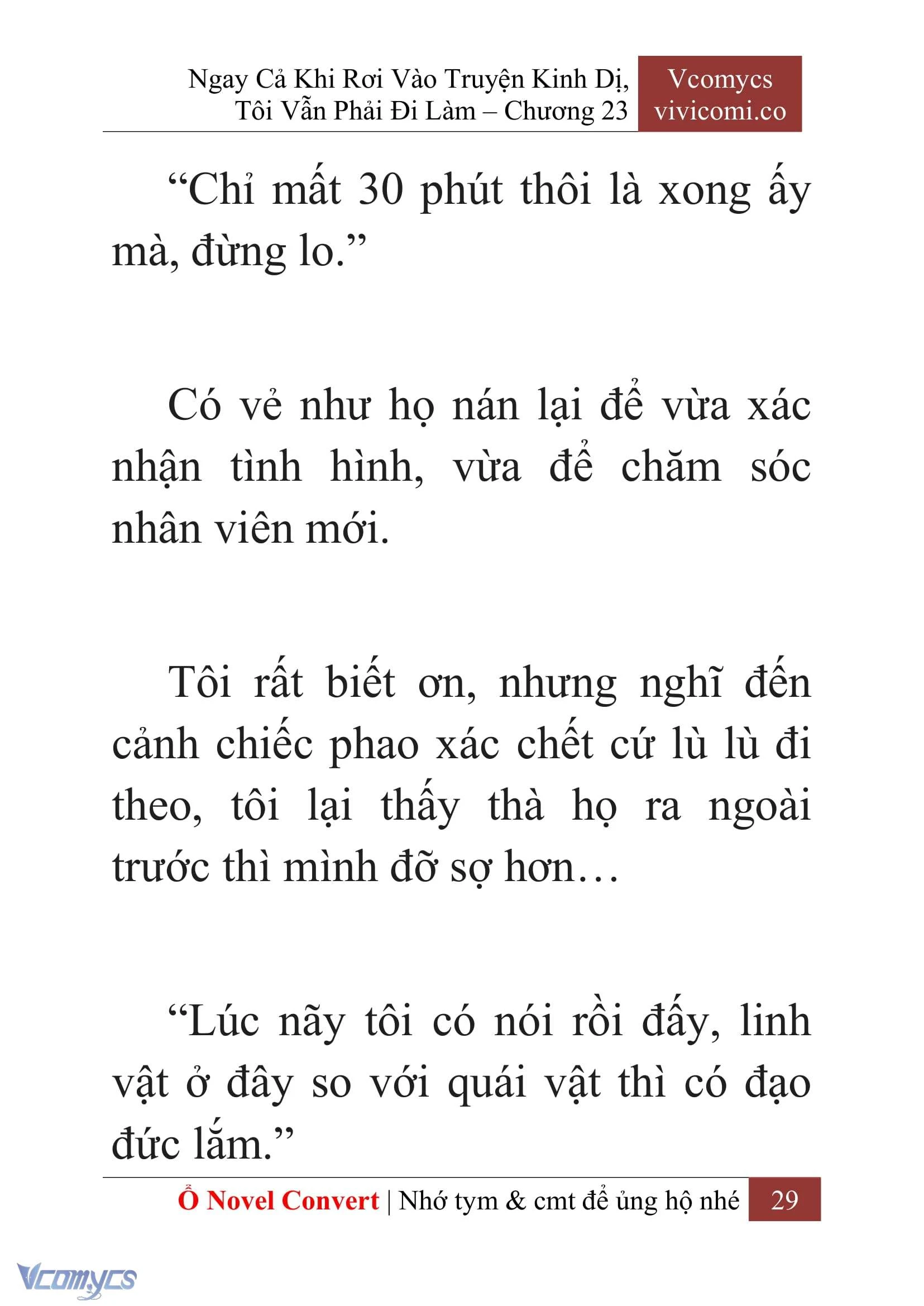 [Novel] Ngay Cả Khi Rơi Vào Truyện Kinh Dị, Tôi Vẫn Phải Đi Làm Chapter  23 - 31