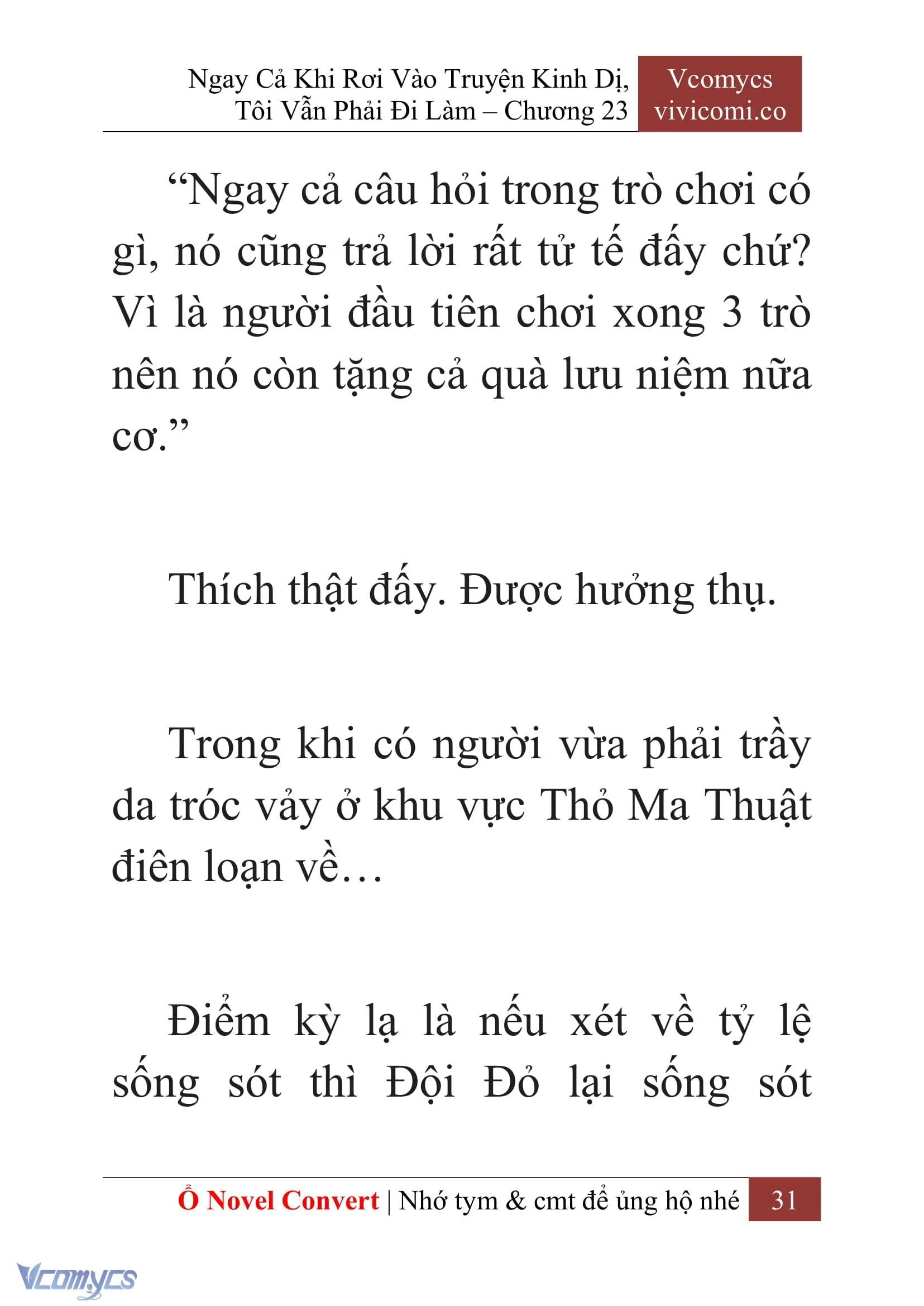 [Novel] Ngay Cả Khi Rơi Vào Truyện Kinh Dị, Tôi Vẫn Phải Đi Làm Chapter  23 - 33