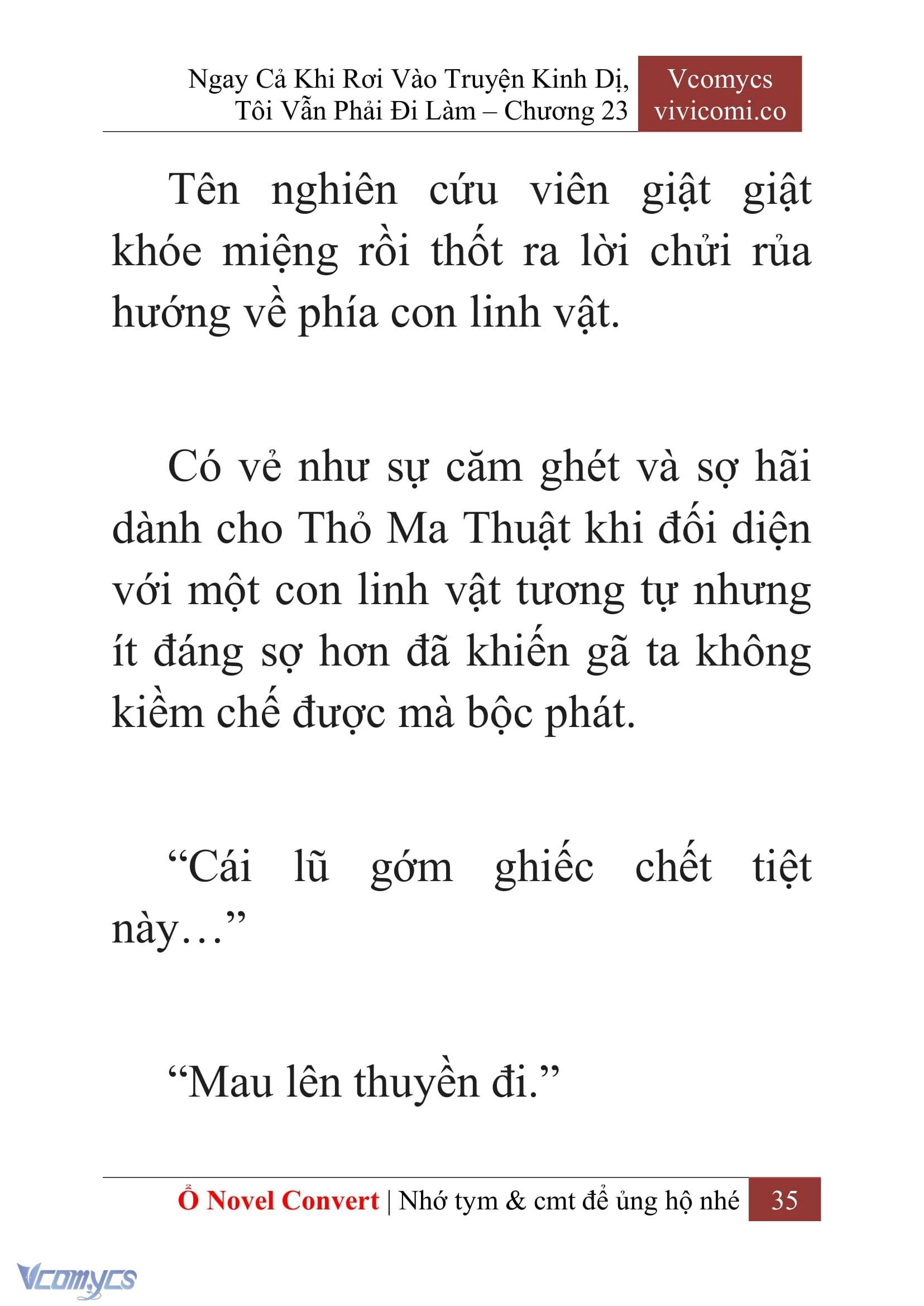 [Novel] Ngay Cả Khi Rơi Vào Truyện Kinh Dị, Tôi Vẫn Phải Đi Làm Chapter  23 - 37