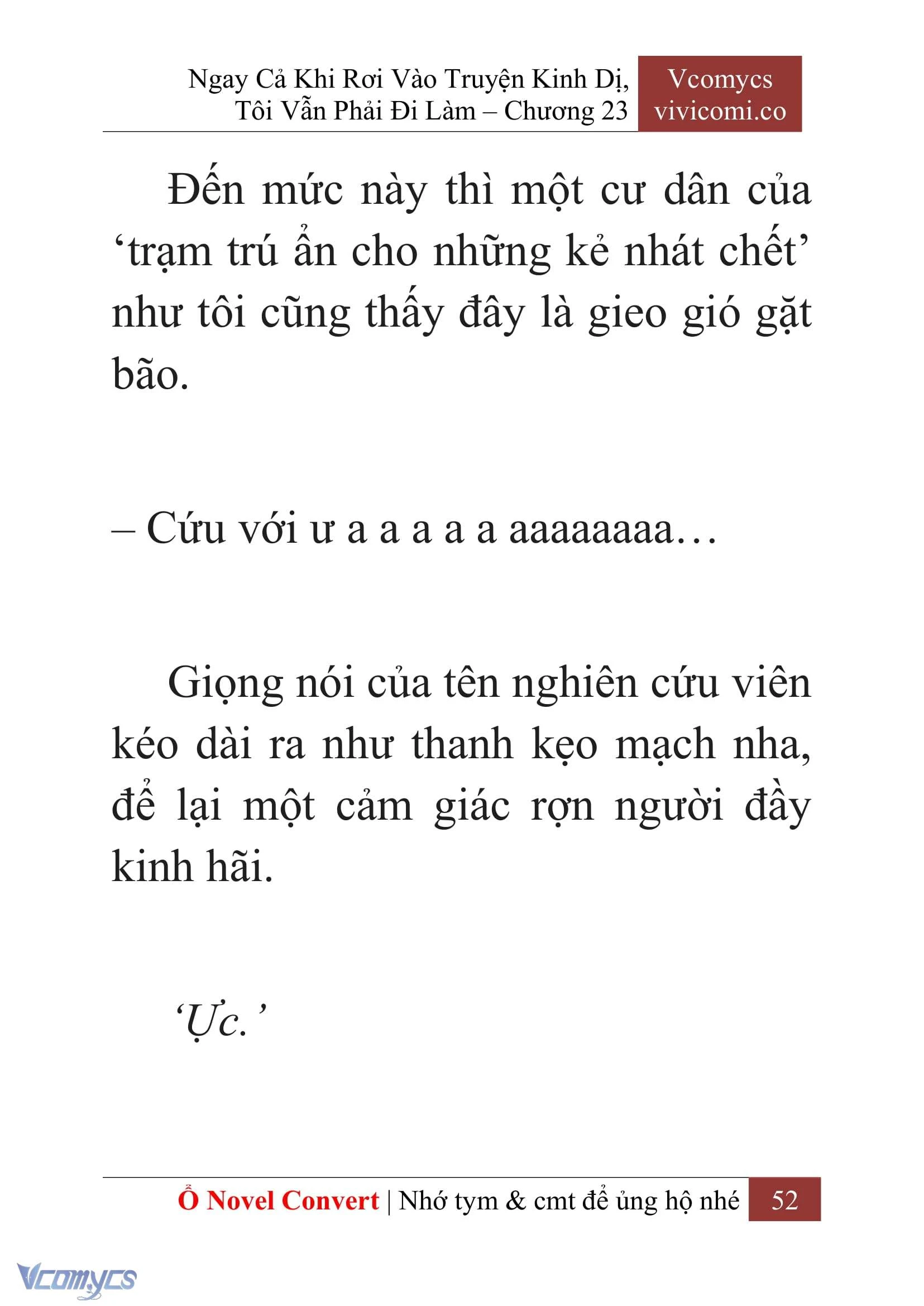 [Novel] Ngay Cả Khi Rơi Vào Truyện Kinh Dị, Tôi Vẫn Phải Đi Làm Chapter  23 - 54