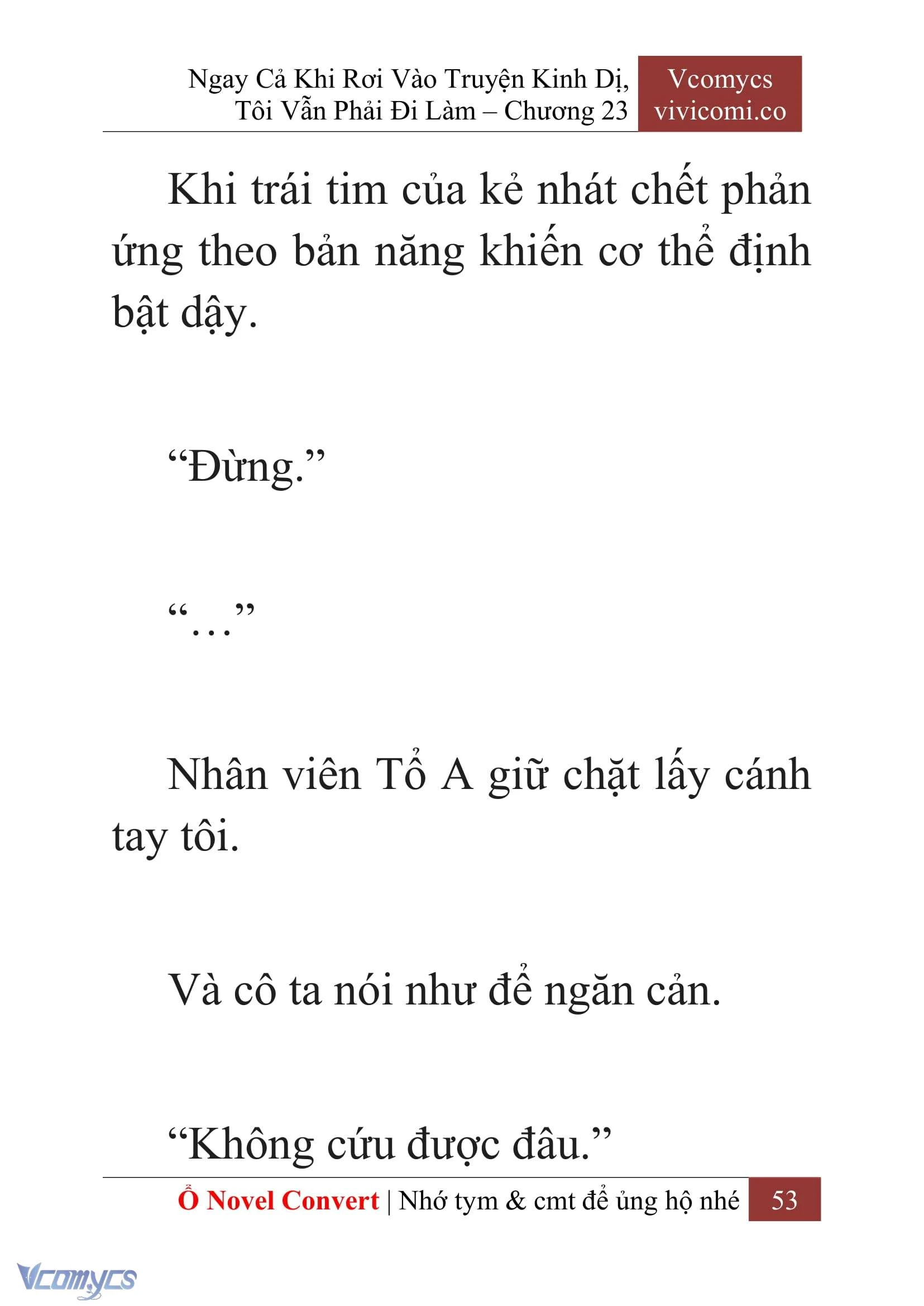[Novel] Ngay Cả Khi Rơi Vào Truyện Kinh Dị, Tôi Vẫn Phải Đi Làm Chapter  23 - 55