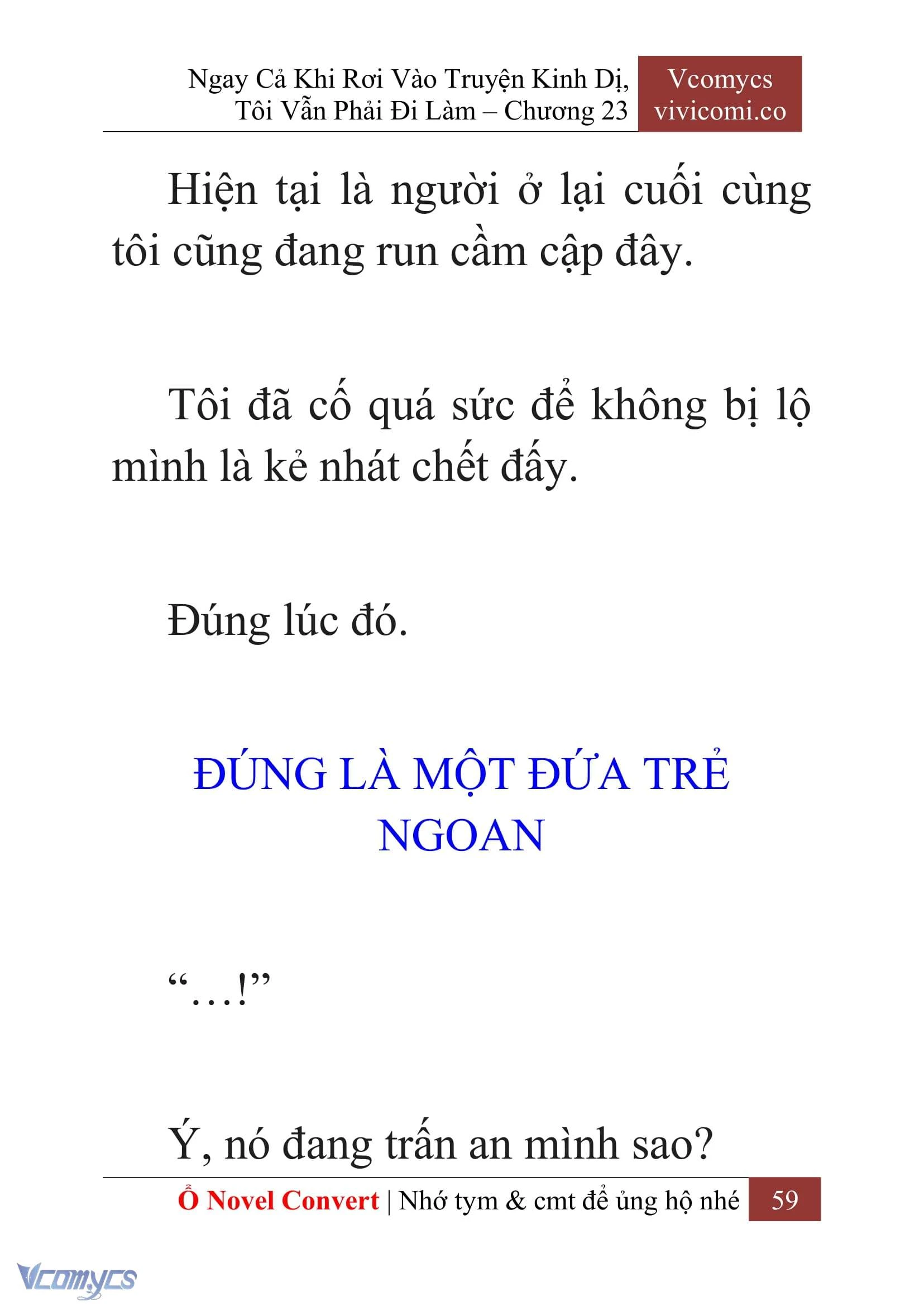[Novel] Ngay Cả Khi Rơi Vào Truyện Kinh Dị, Tôi Vẫn Phải Đi Làm Chapter  23 - 61