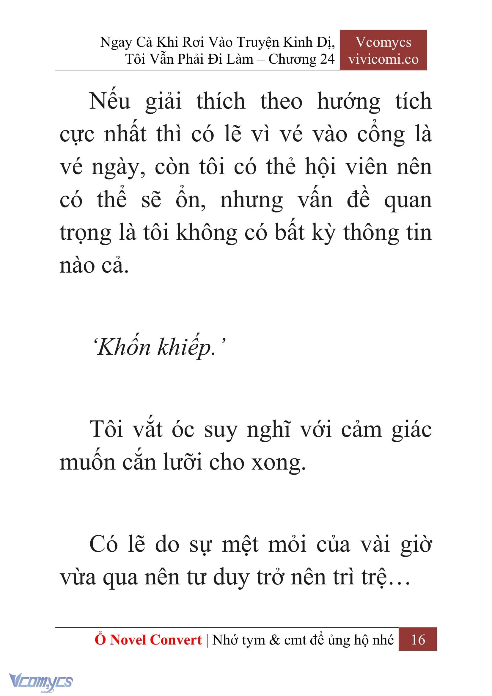 [Novel] Ngay Cả Khi Rơi Vào Truyện Kinh Dị, Tôi Vẫn Phải Đi Làm Chapter  24 - 18