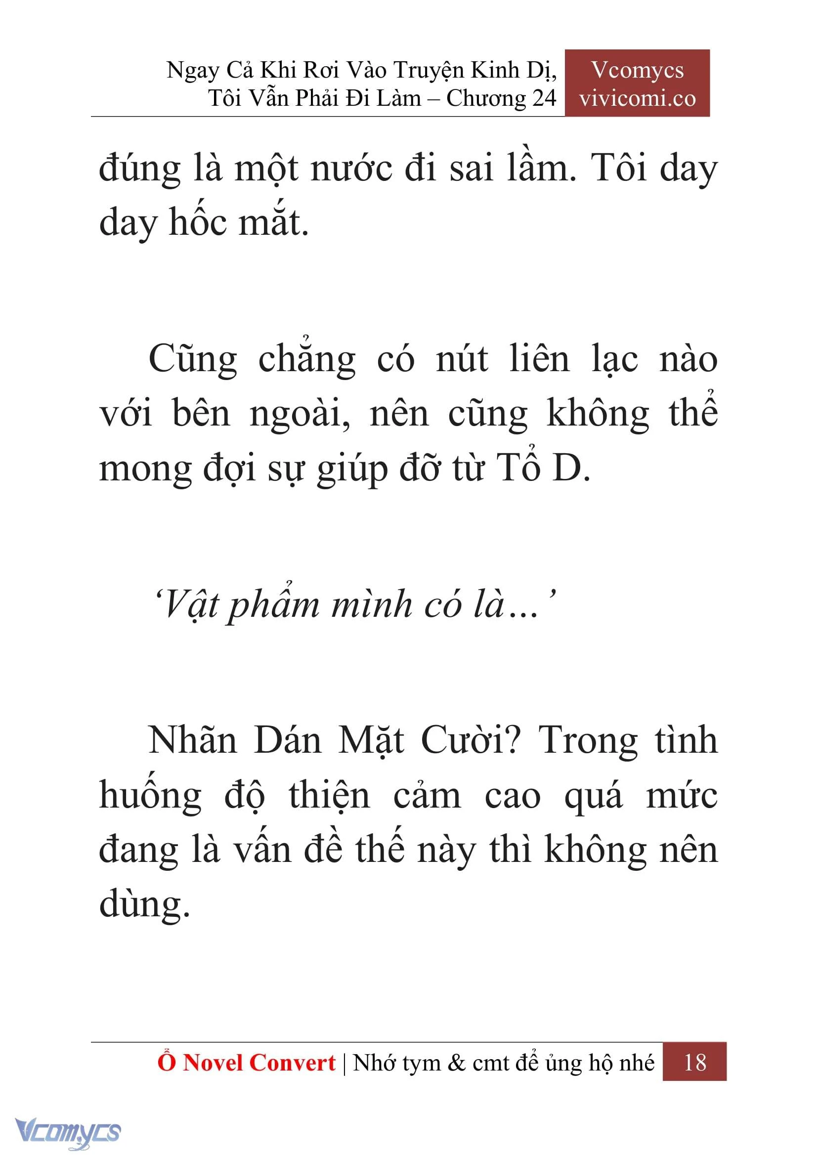 [Novel] Ngay Cả Khi Rơi Vào Truyện Kinh Dị, Tôi Vẫn Phải Đi Làm Chapter  24 - 20