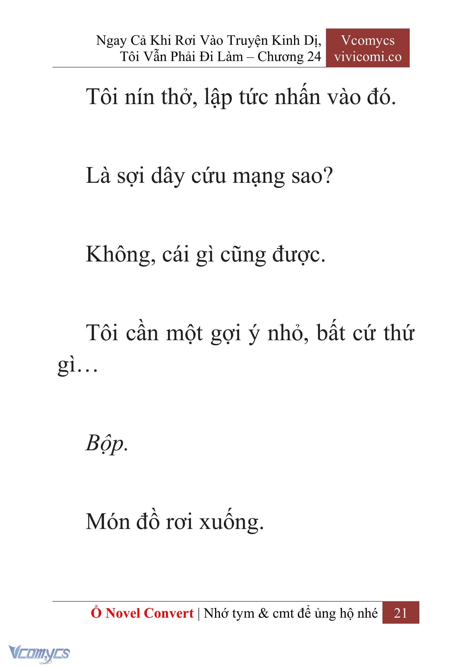 [Novel] Ngay Cả Khi Rơi Vào Truyện Kinh Dị, Tôi Vẫn Phải Đi Làm Chapter  24 - 23