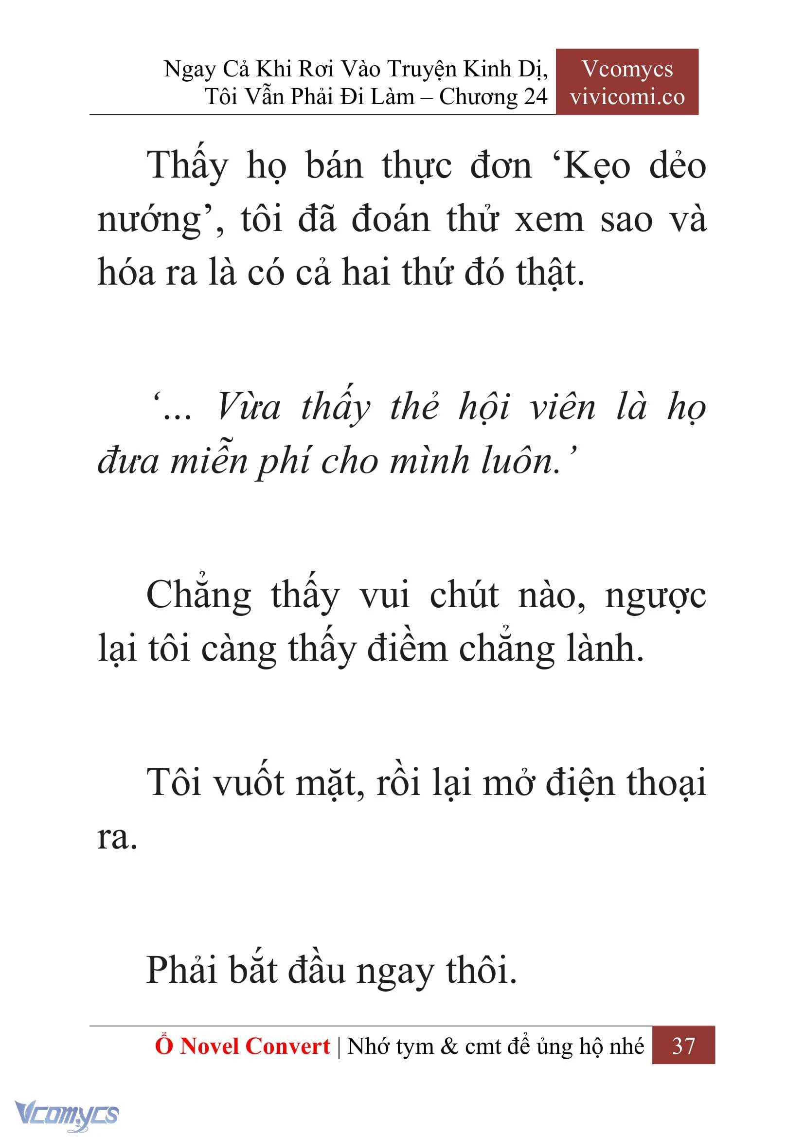 [Novel] Ngay Cả Khi Rơi Vào Truyện Kinh Dị, Tôi Vẫn Phải Đi Làm Chapter  24 - 39