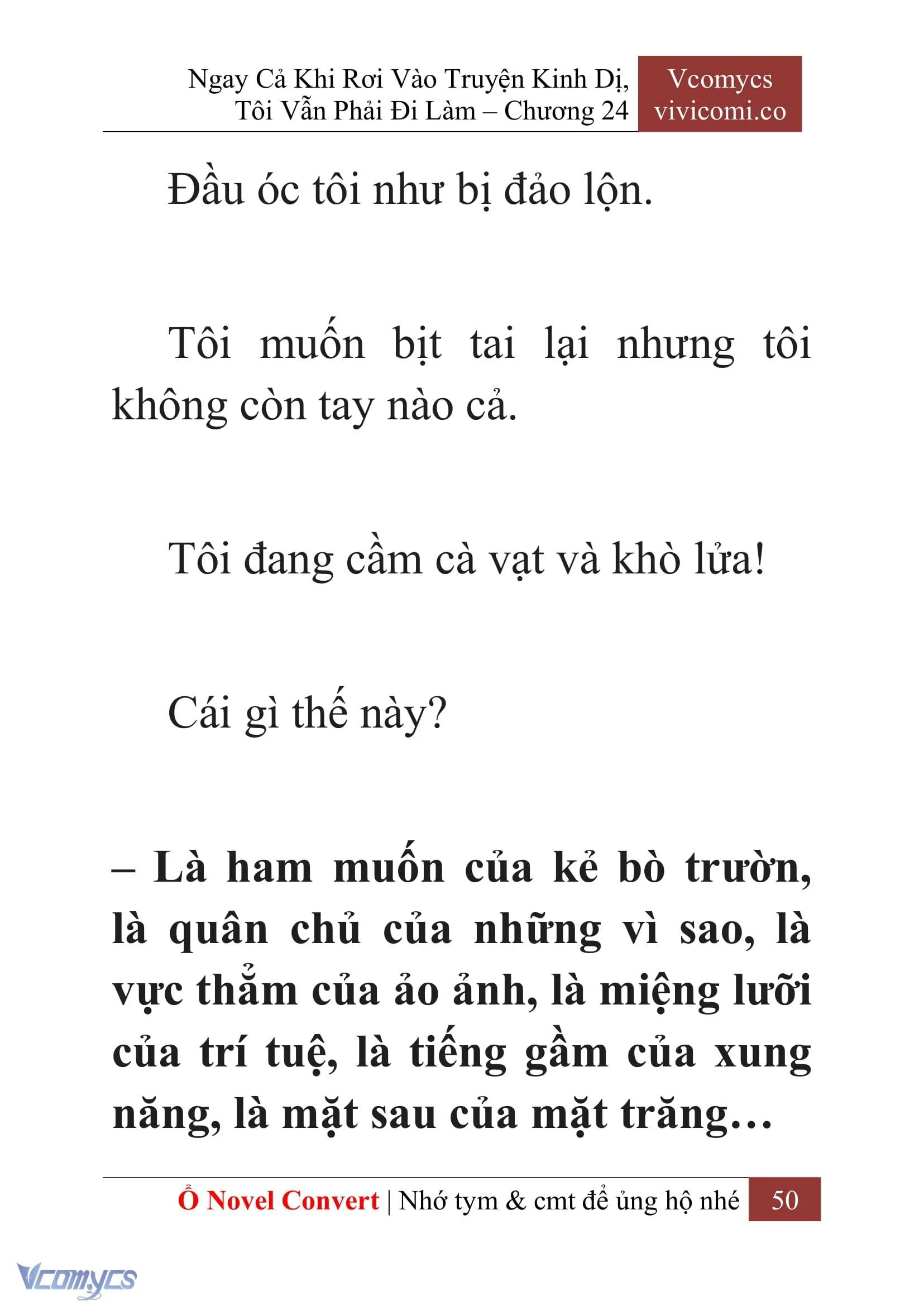 [Novel] Ngay Cả Khi Rơi Vào Truyện Kinh Dị, Tôi Vẫn Phải Đi Làm Chapter  24 - 52