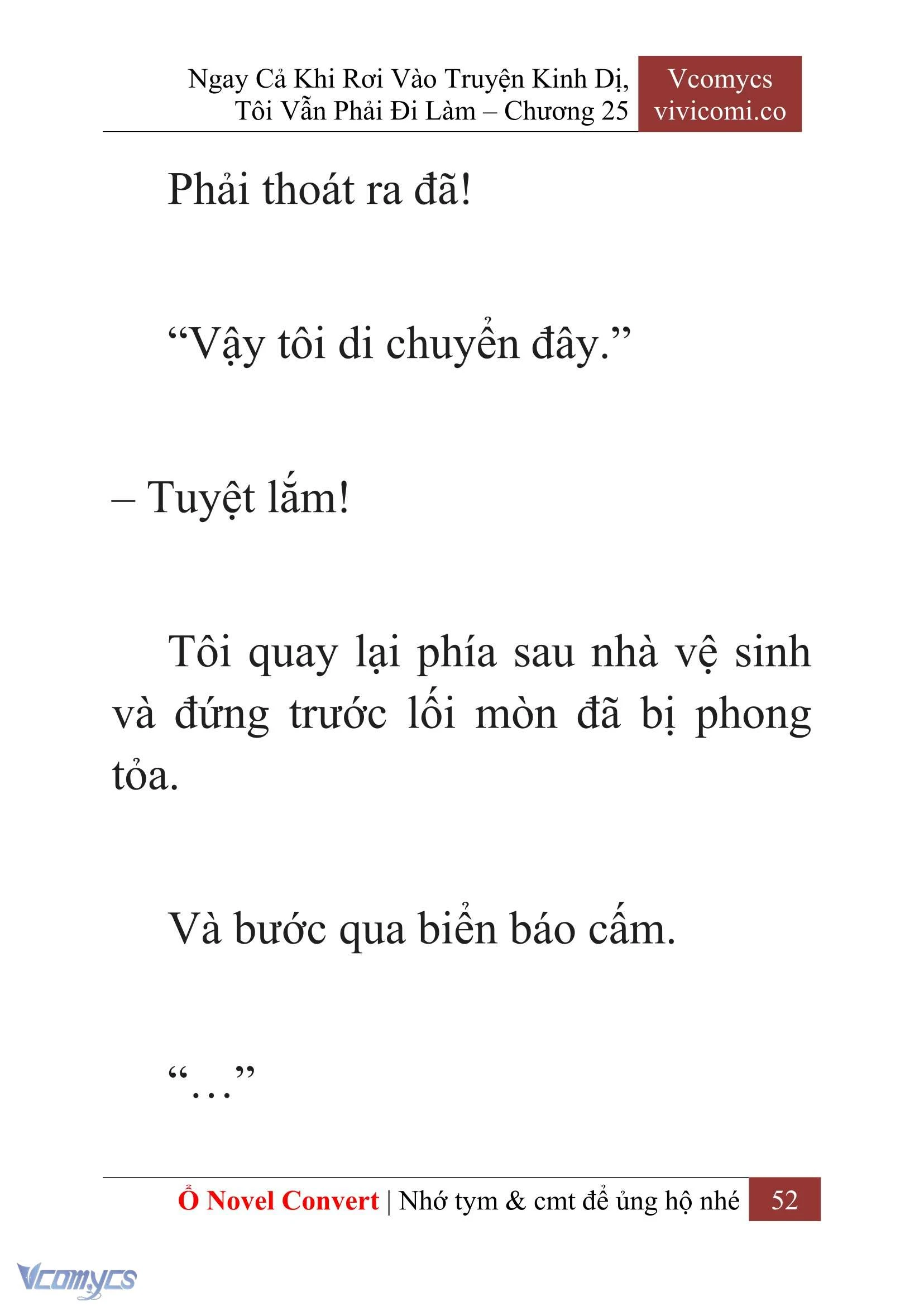 [Novel] Ngay Cả Khi Rơi Vào Truyện Kinh Dị, Tôi Vẫn Phải Đi Làm Chapter  25 - 54