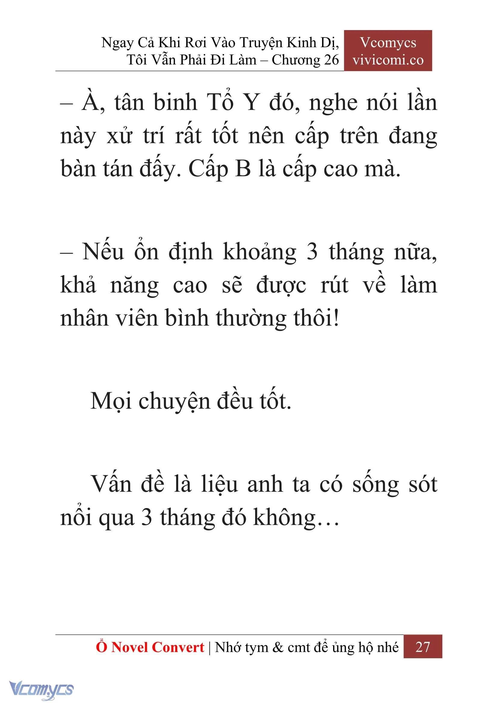 [Novel] Ngay Cả Khi Rơi Vào Truyện Kinh Dị, Tôi Vẫn Phải Đi Làm Chapter  26 - 29
