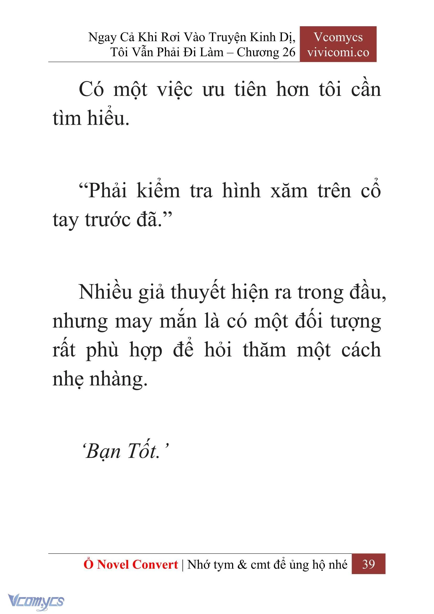 [Novel] Ngay Cả Khi Rơi Vào Truyện Kinh Dị, Tôi Vẫn Phải Đi Làm Chapter  26 - 41