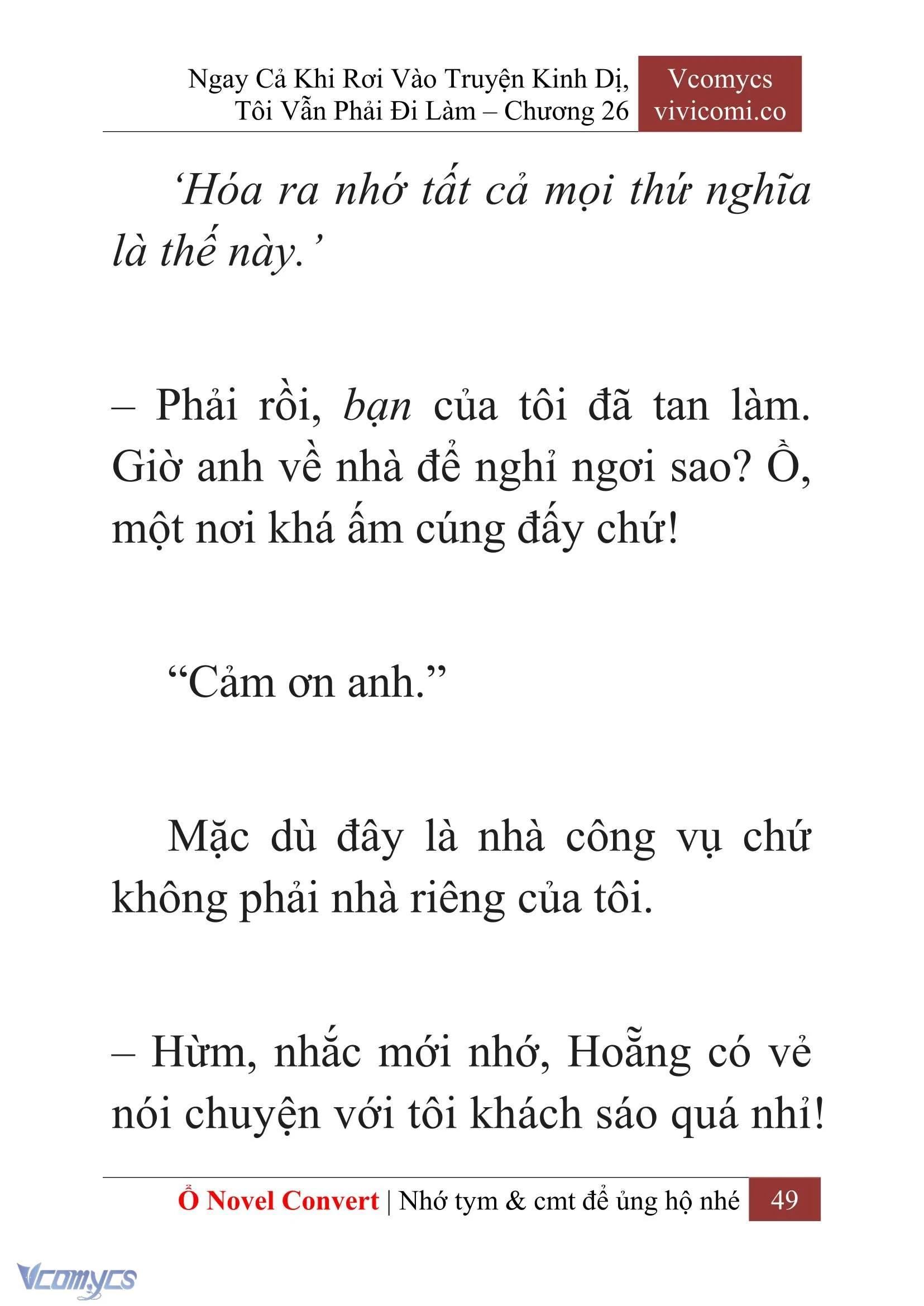 [Novel] Ngay Cả Khi Rơi Vào Truyện Kinh Dị, Tôi Vẫn Phải Đi Làm Chapter  26 - 51