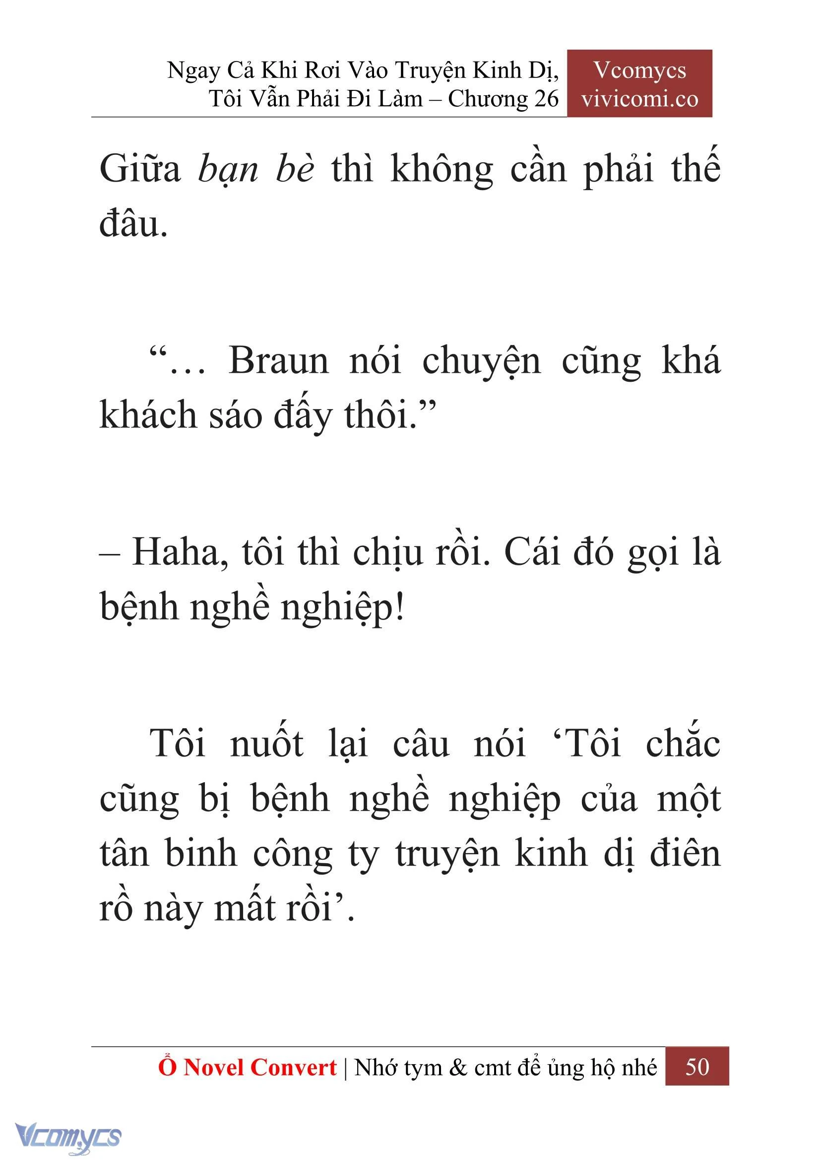 [Novel] Ngay Cả Khi Rơi Vào Truyện Kinh Dị, Tôi Vẫn Phải Đi Làm Chapter  26 - 52