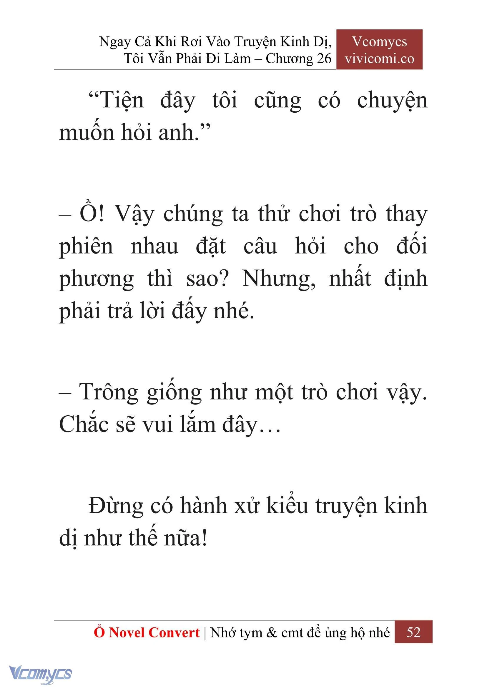 [Novel] Ngay Cả Khi Rơi Vào Truyện Kinh Dị, Tôi Vẫn Phải Đi Làm Chapter  26 - 54