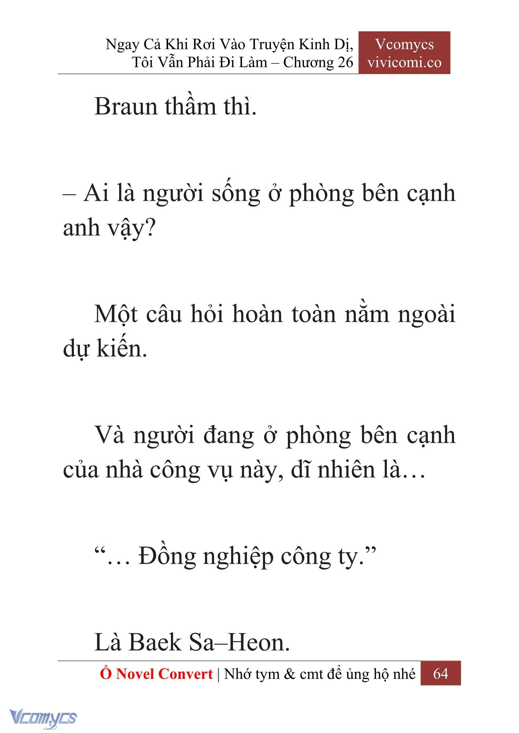[Novel] Ngay Cả Khi Rơi Vào Truyện Kinh Dị, Tôi Vẫn Phải Đi Làm Chapter  26 - 66