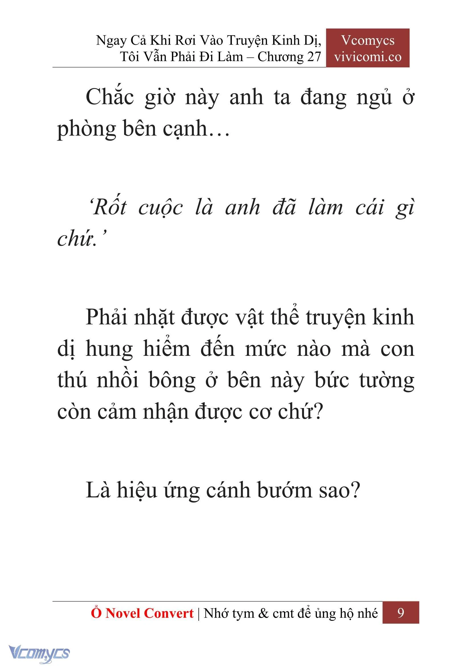 [Novel] Ngay Cả Khi Rơi Vào Truyện Kinh Dị, Tôi Vẫn Phải Đi Làm Chapter  27 - 11