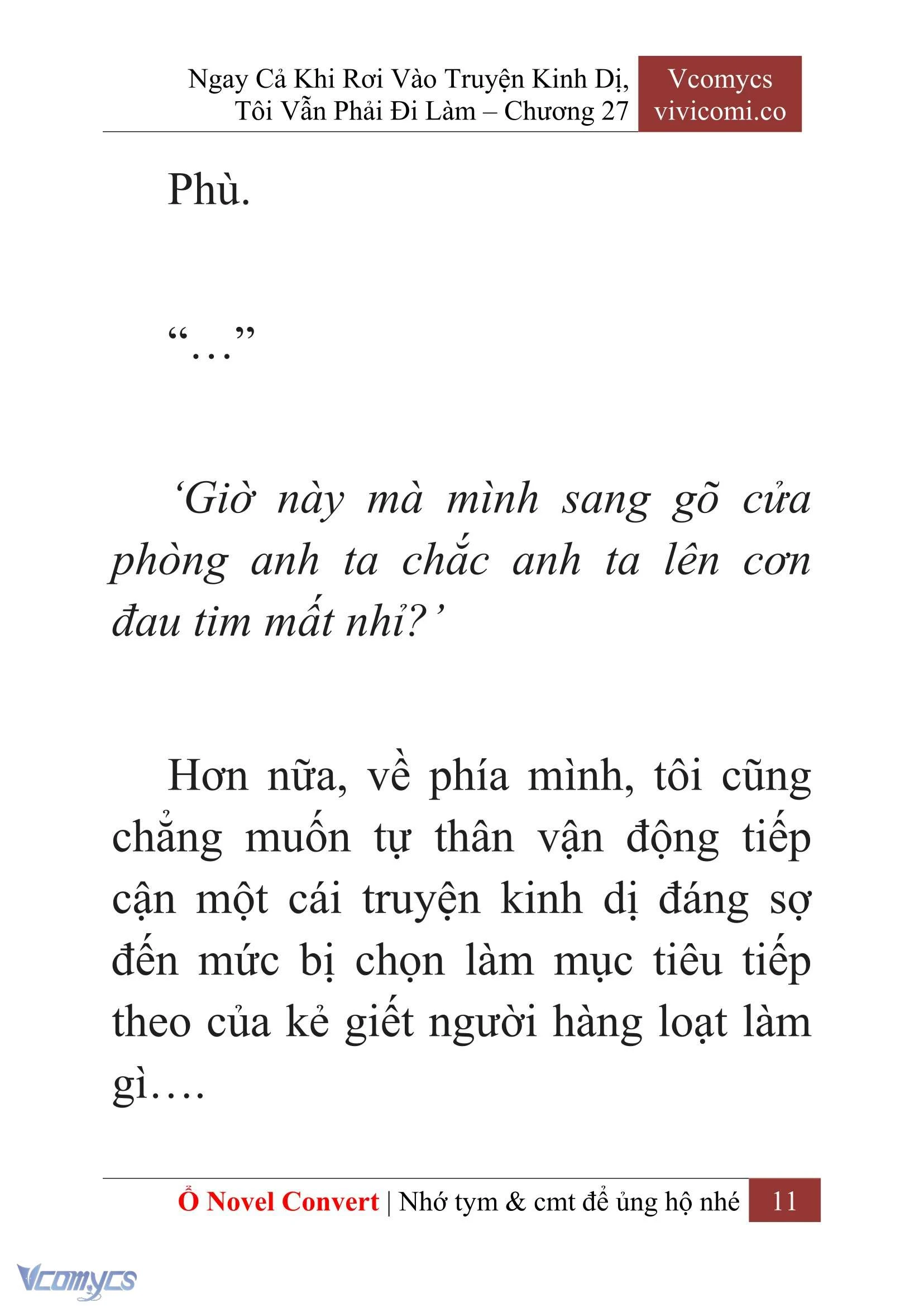 [Novel] Ngay Cả Khi Rơi Vào Truyện Kinh Dị, Tôi Vẫn Phải Đi Làm Chapter  27 - 13