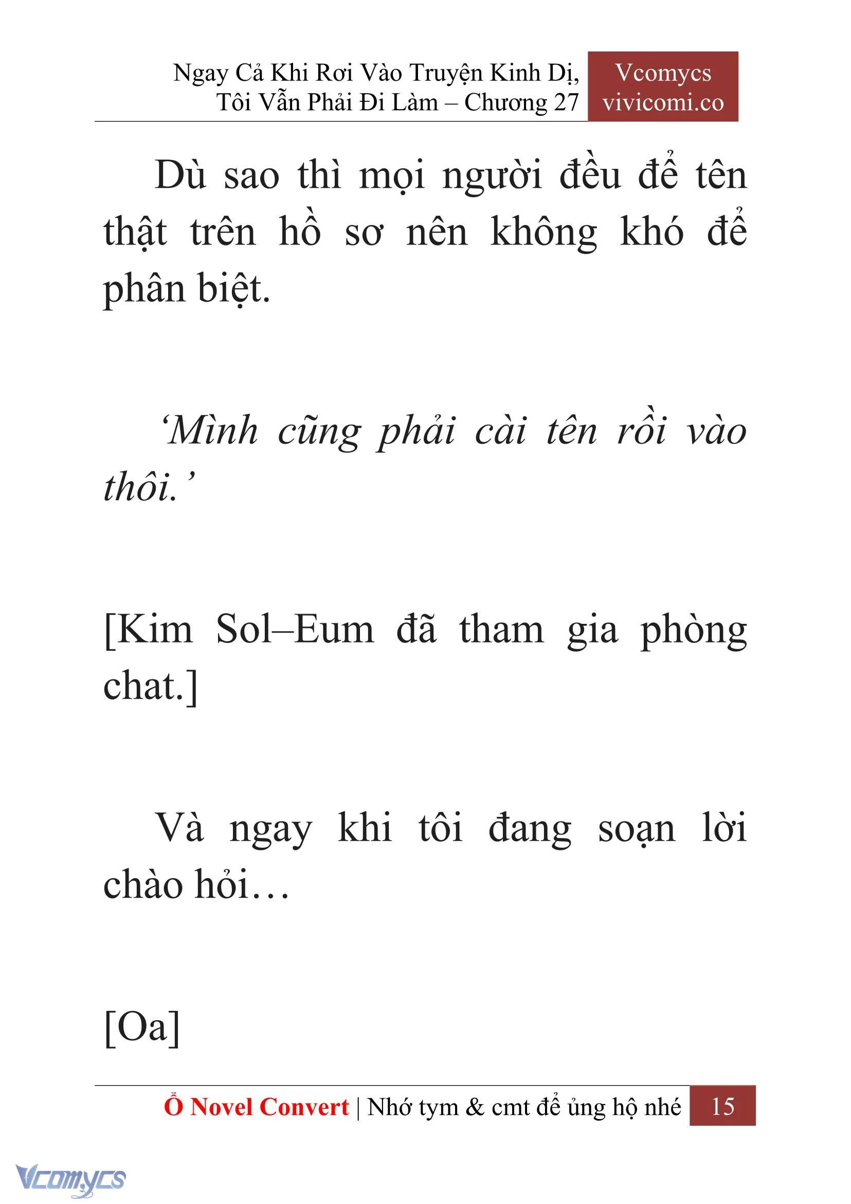 [Novel] Ngay Cả Khi Rơi Vào Truyện Kinh Dị, Tôi Vẫn Phải Đi Làm Chapter  27 - 17