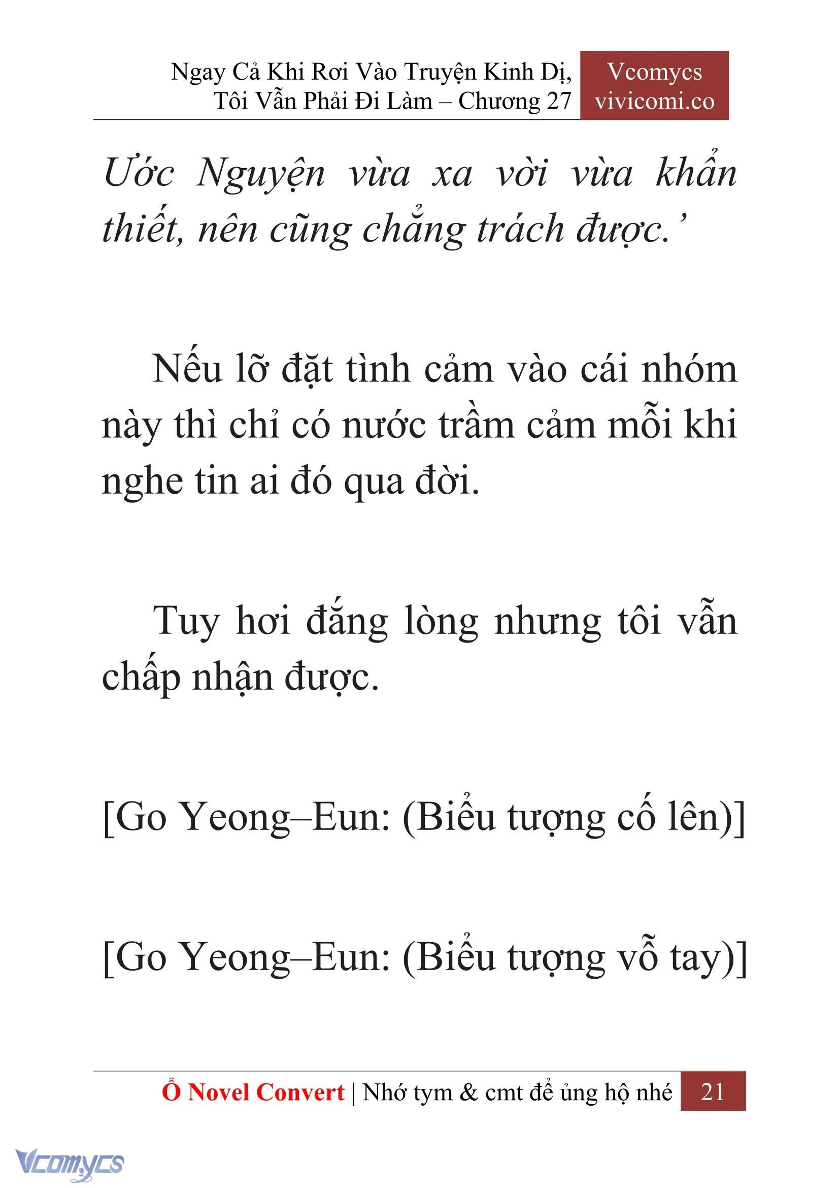 [Novel] Ngay Cả Khi Rơi Vào Truyện Kinh Dị, Tôi Vẫn Phải Đi Làm Chapter  27 - 23