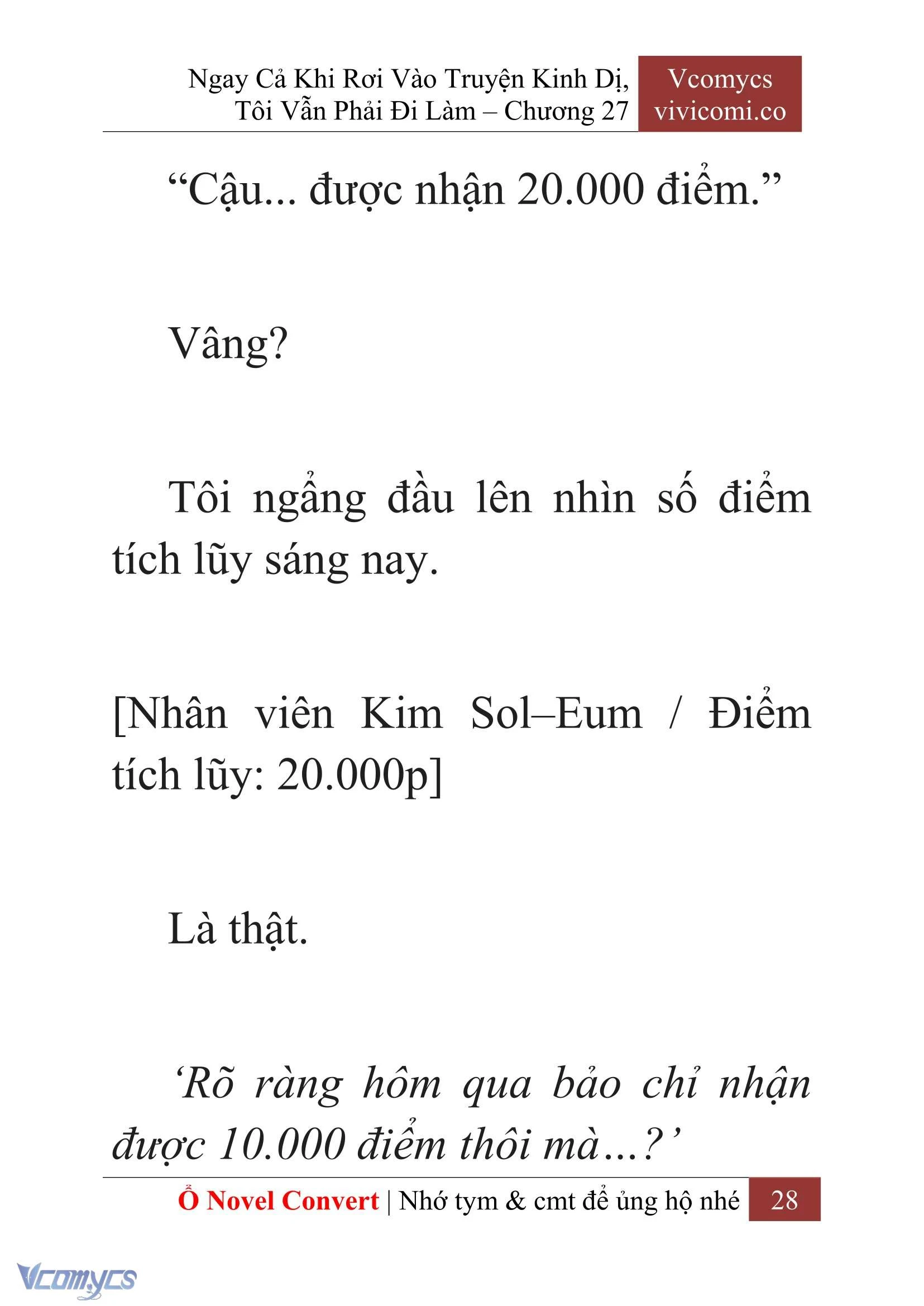 [Novel] Ngay Cả Khi Rơi Vào Truyện Kinh Dị, Tôi Vẫn Phải Đi Làm Chapter  27 - 30