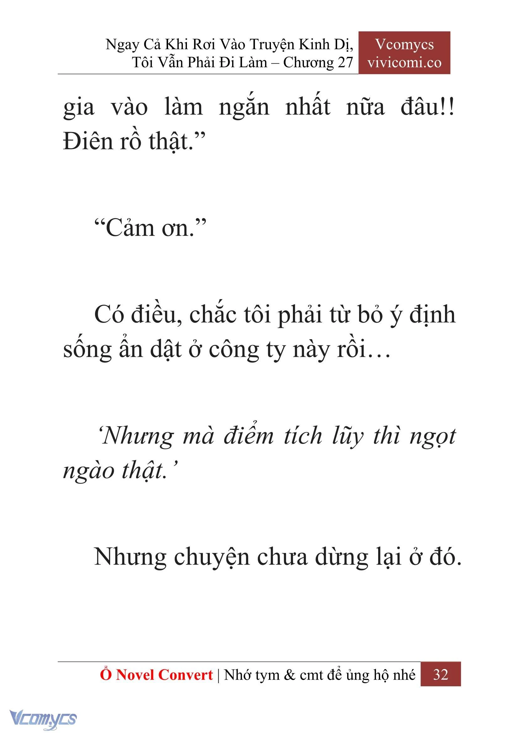 [Novel] Ngay Cả Khi Rơi Vào Truyện Kinh Dị, Tôi Vẫn Phải Đi Làm Chapter  27 - 34