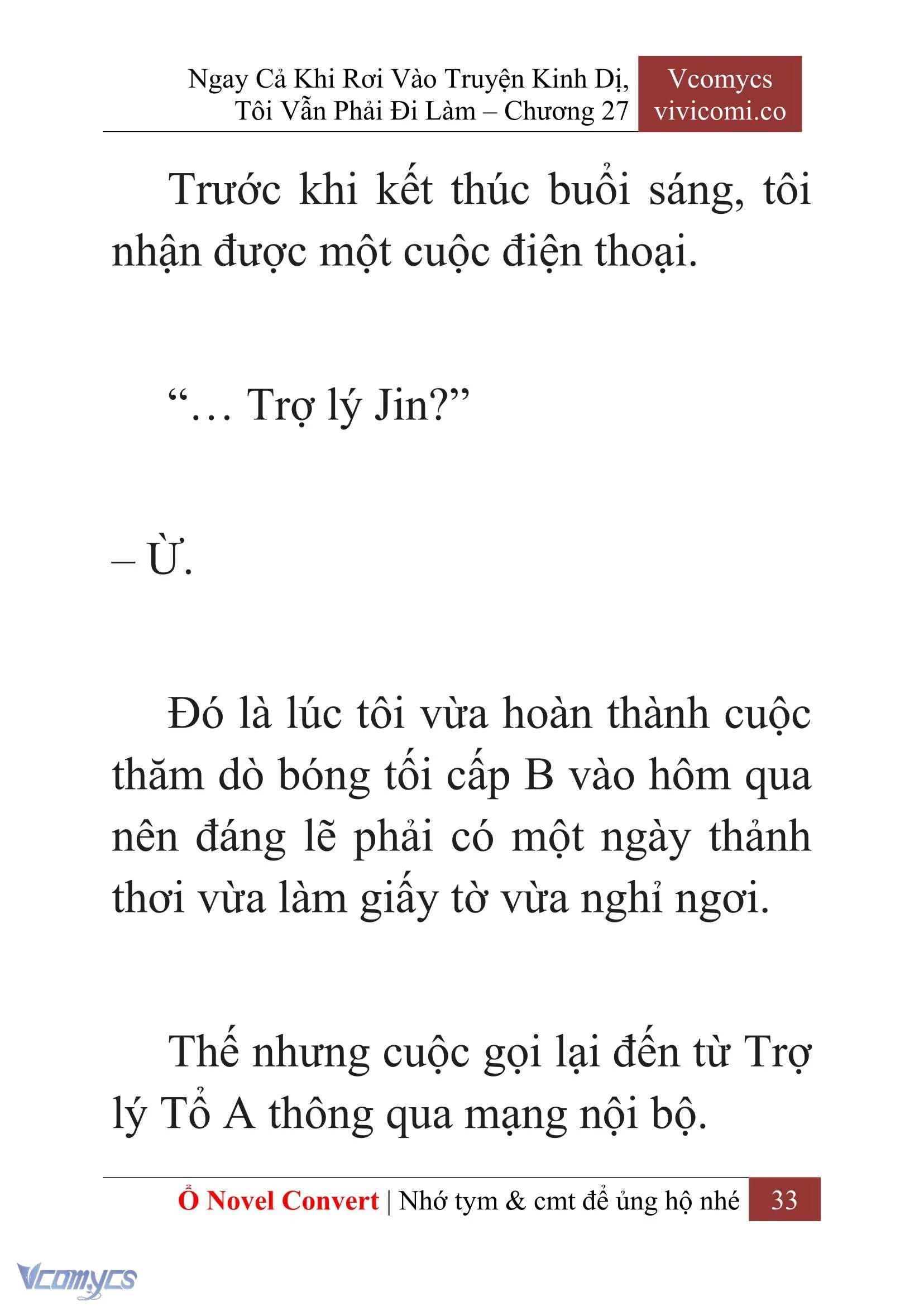 [Novel] Ngay Cả Khi Rơi Vào Truyện Kinh Dị, Tôi Vẫn Phải Đi Làm Chapter  27 - 35