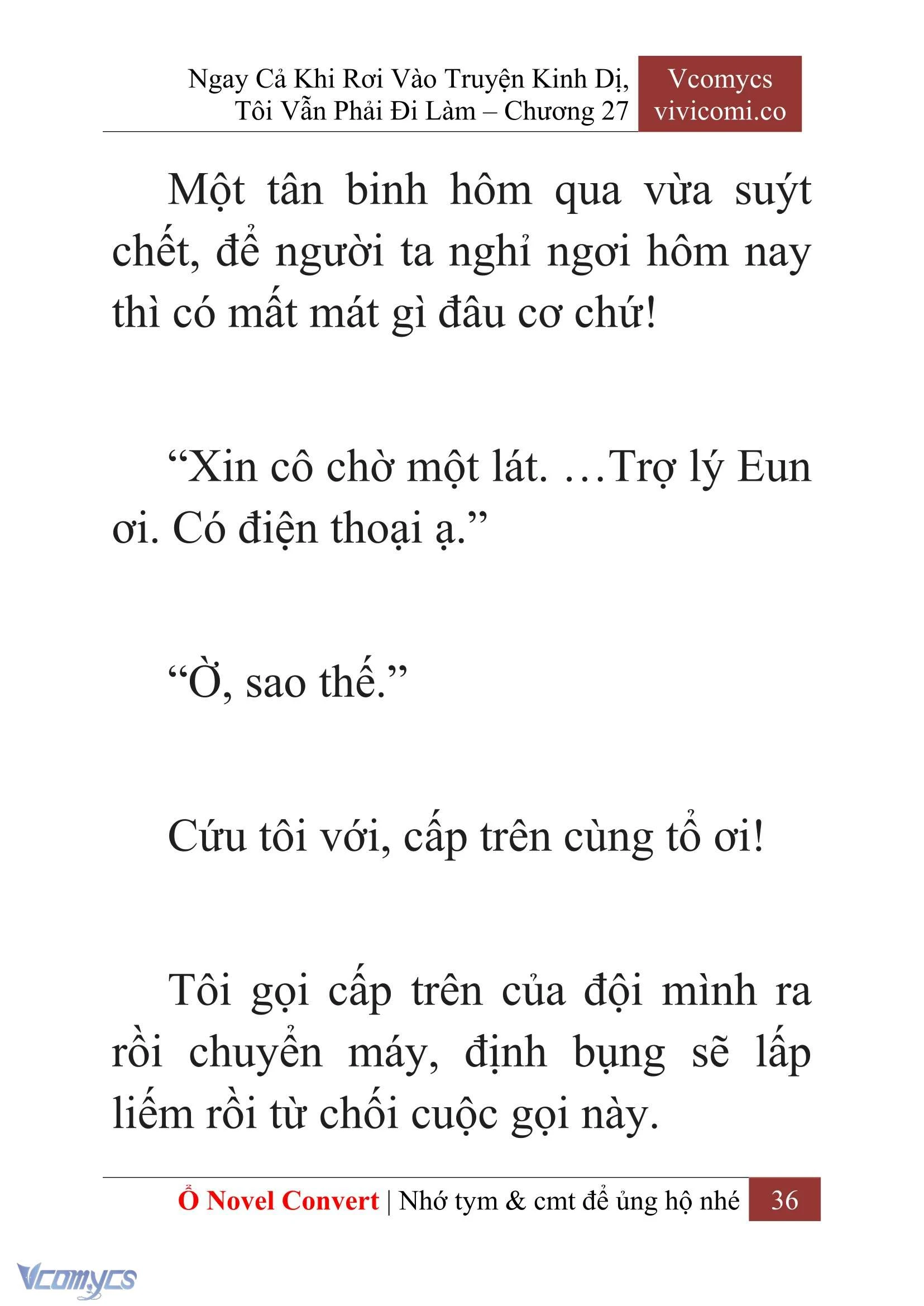 [Novel] Ngay Cả Khi Rơi Vào Truyện Kinh Dị, Tôi Vẫn Phải Đi Làm Chapter  27 - 38