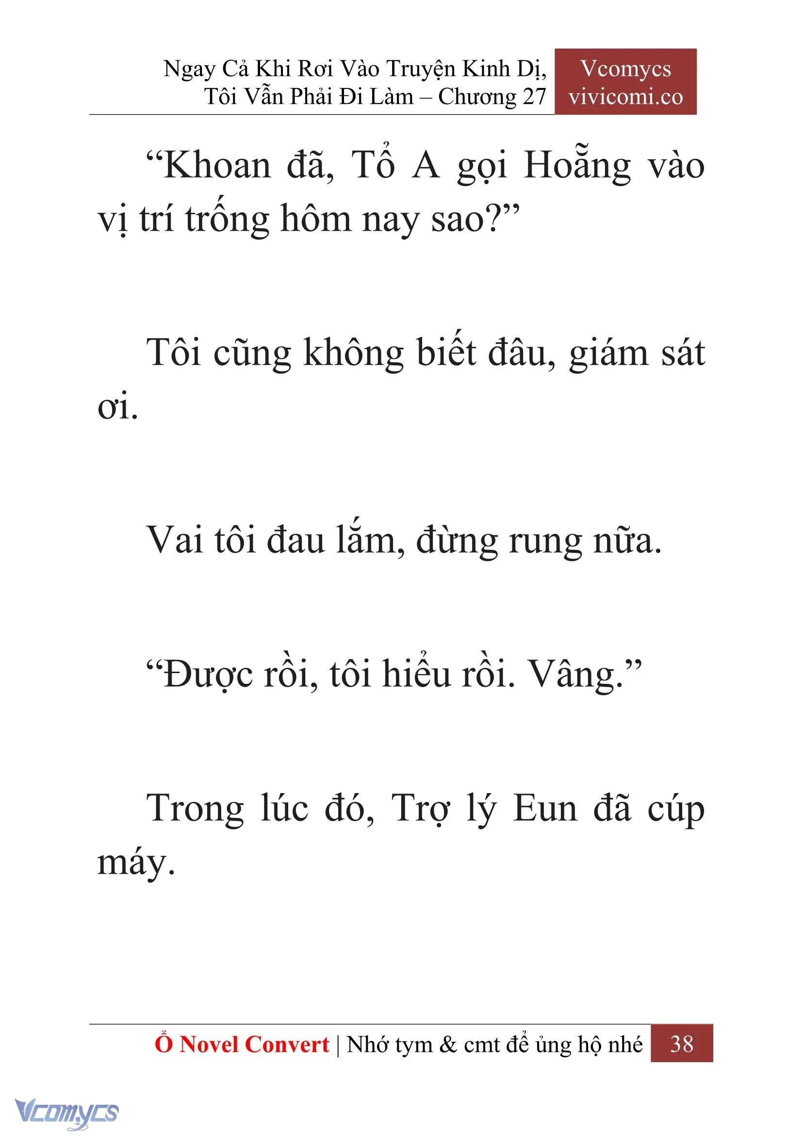 [Novel] Ngay Cả Khi Rơi Vào Truyện Kinh Dị, Tôi Vẫn Phải Đi Làm Chapter  27 - 40