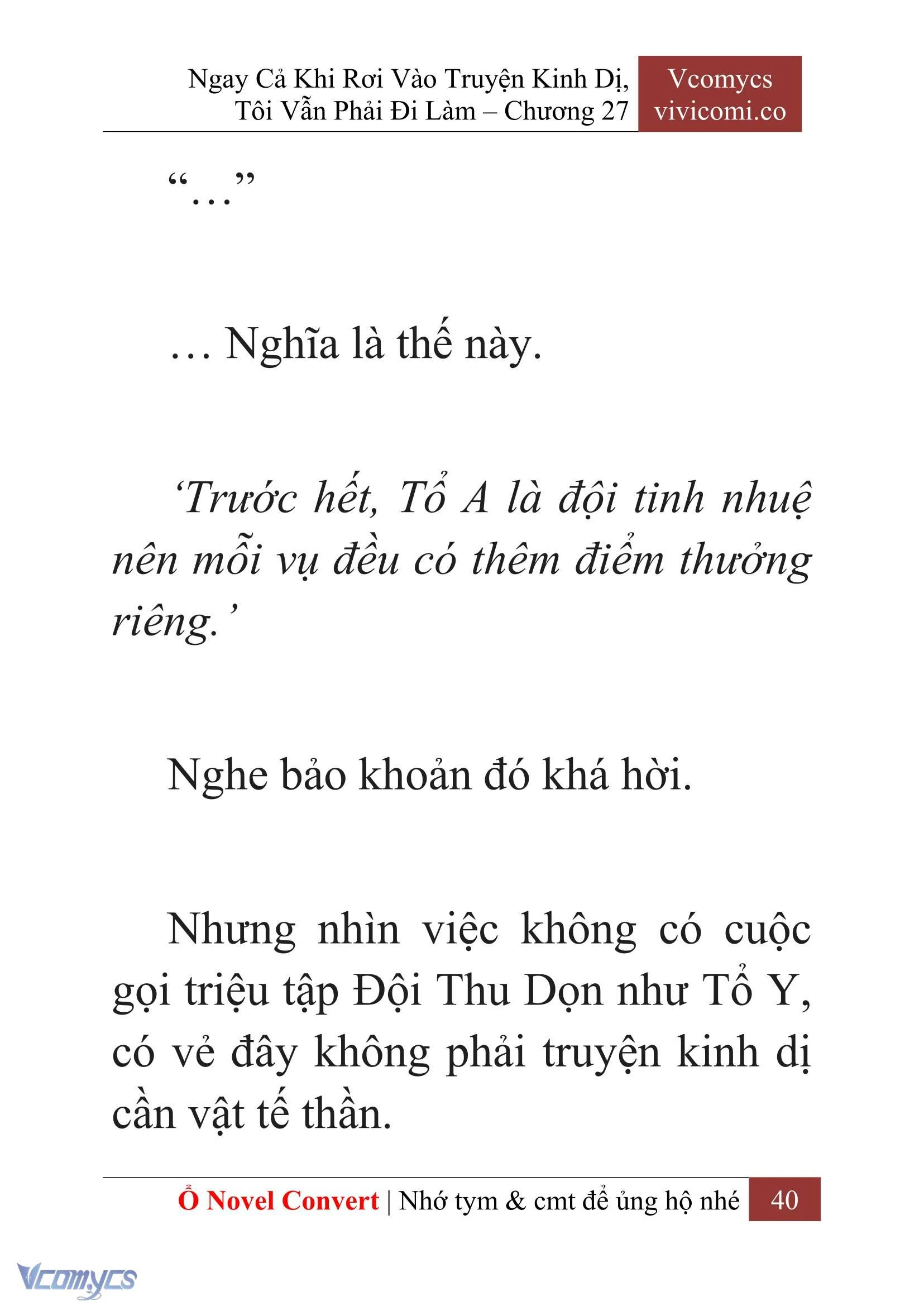 [Novel] Ngay Cả Khi Rơi Vào Truyện Kinh Dị, Tôi Vẫn Phải Đi Làm Chapter  27 - 42