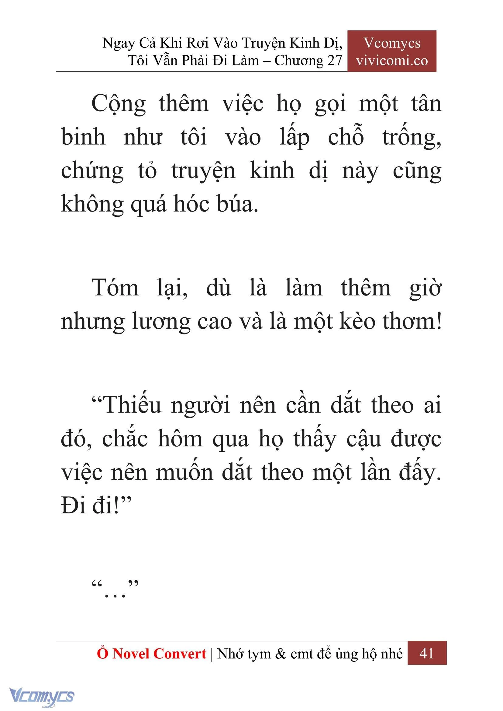 [Novel] Ngay Cả Khi Rơi Vào Truyện Kinh Dị, Tôi Vẫn Phải Đi Làm Chapter  27 - 43