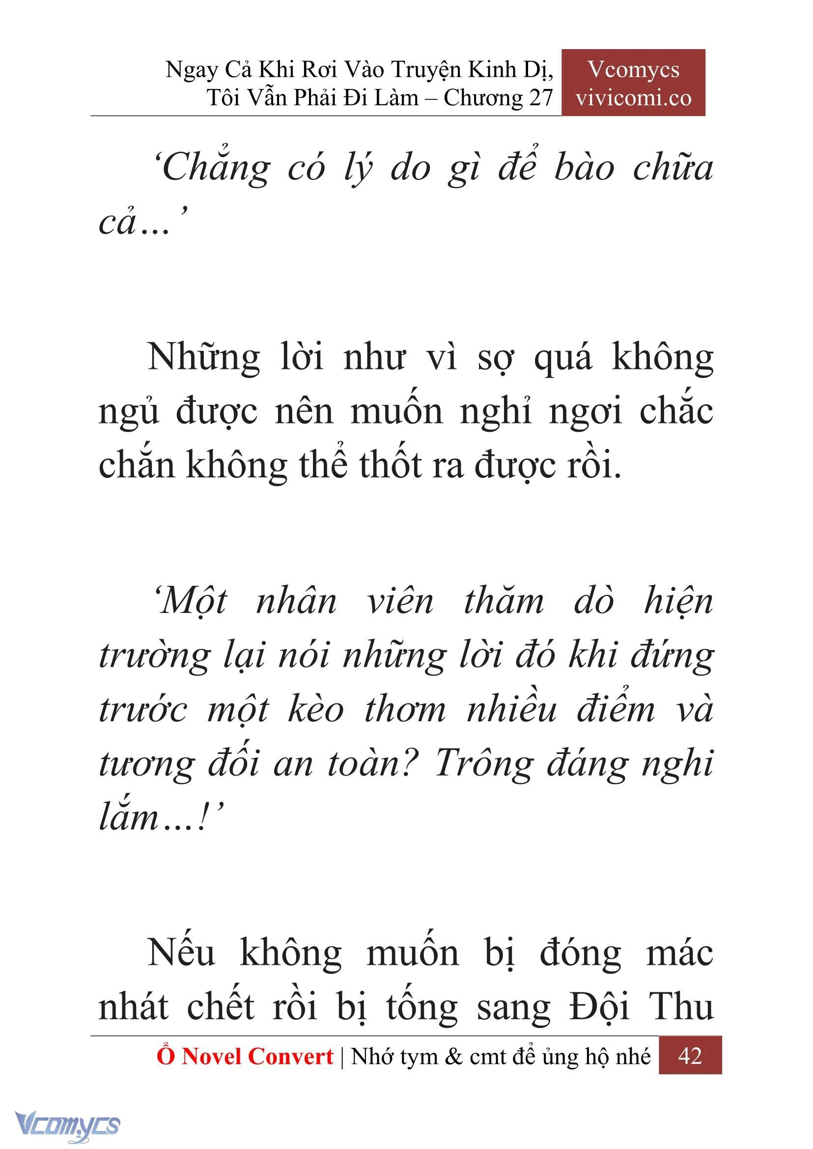 [Novel] Ngay Cả Khi Rơi Vào Truyện Kinh Dị, Tôi Vẫn Phải Đi Làm Chapter  27 - 44