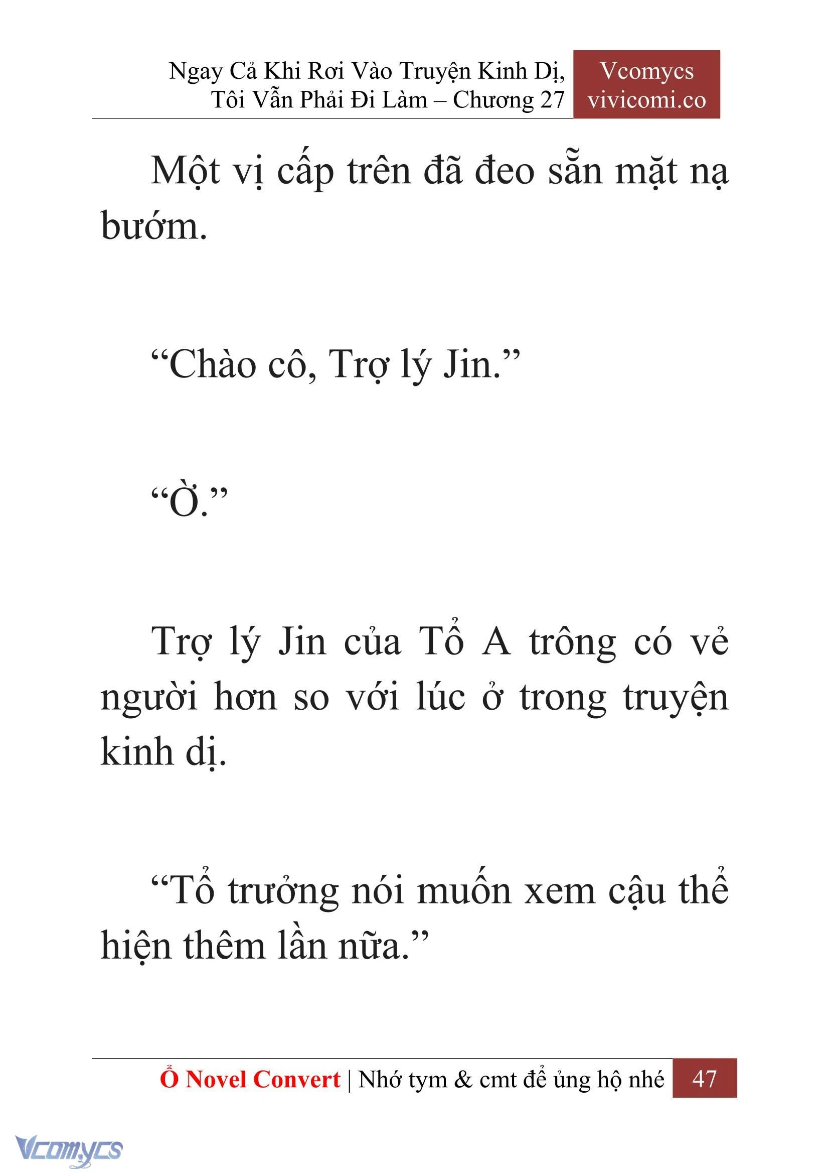 [Novel] Ngay Cả Khi Rơi Vào Truyện Kinh Dị, Tôi Vẫn Phải Đi Làm Chapter  27 - 49