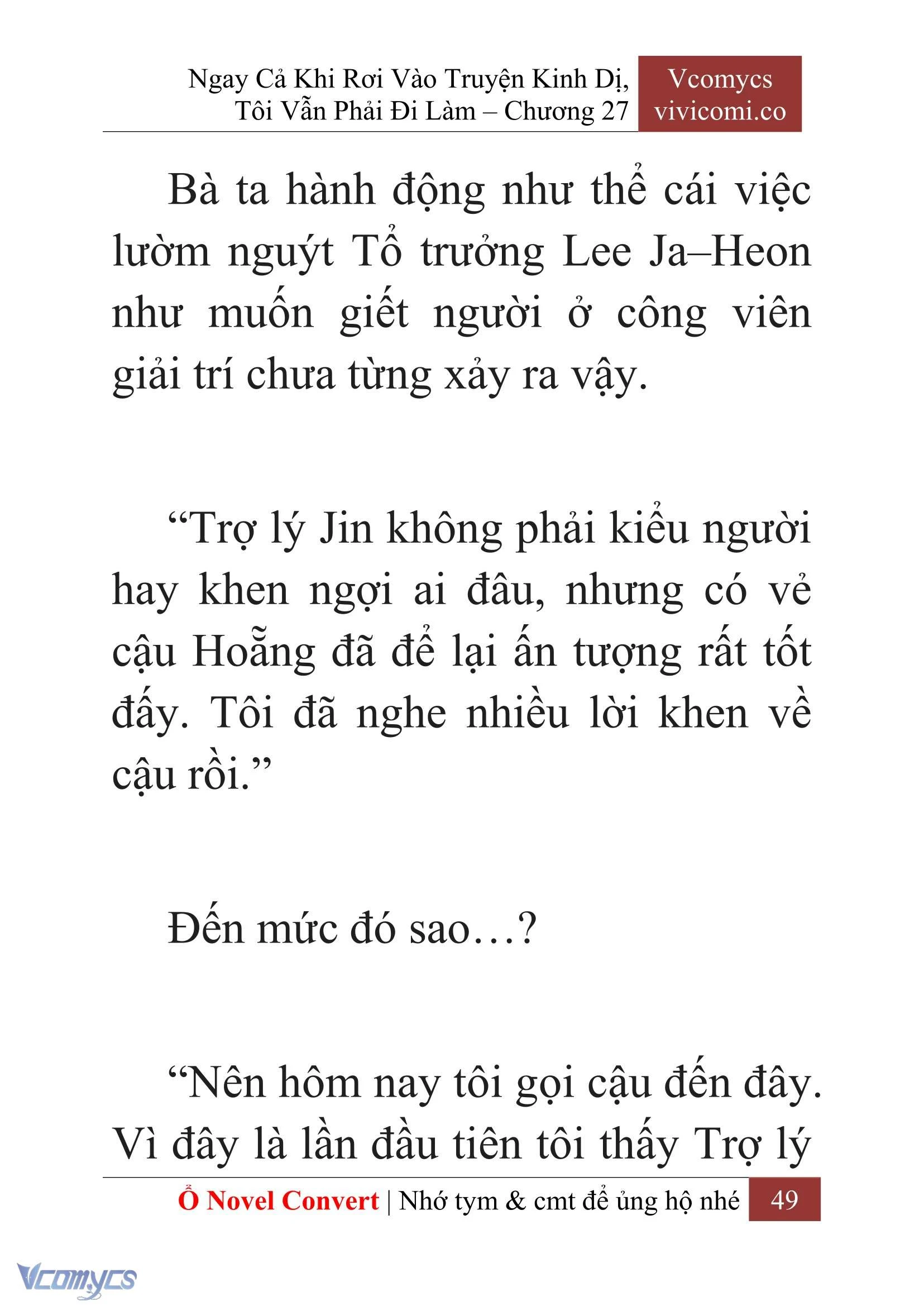 [Novel] Ngay Cả Khi Rơi Vào Truyện Kinh Dị, Tôi Vẫn Phải Đi Làm Chapter  27 - 51