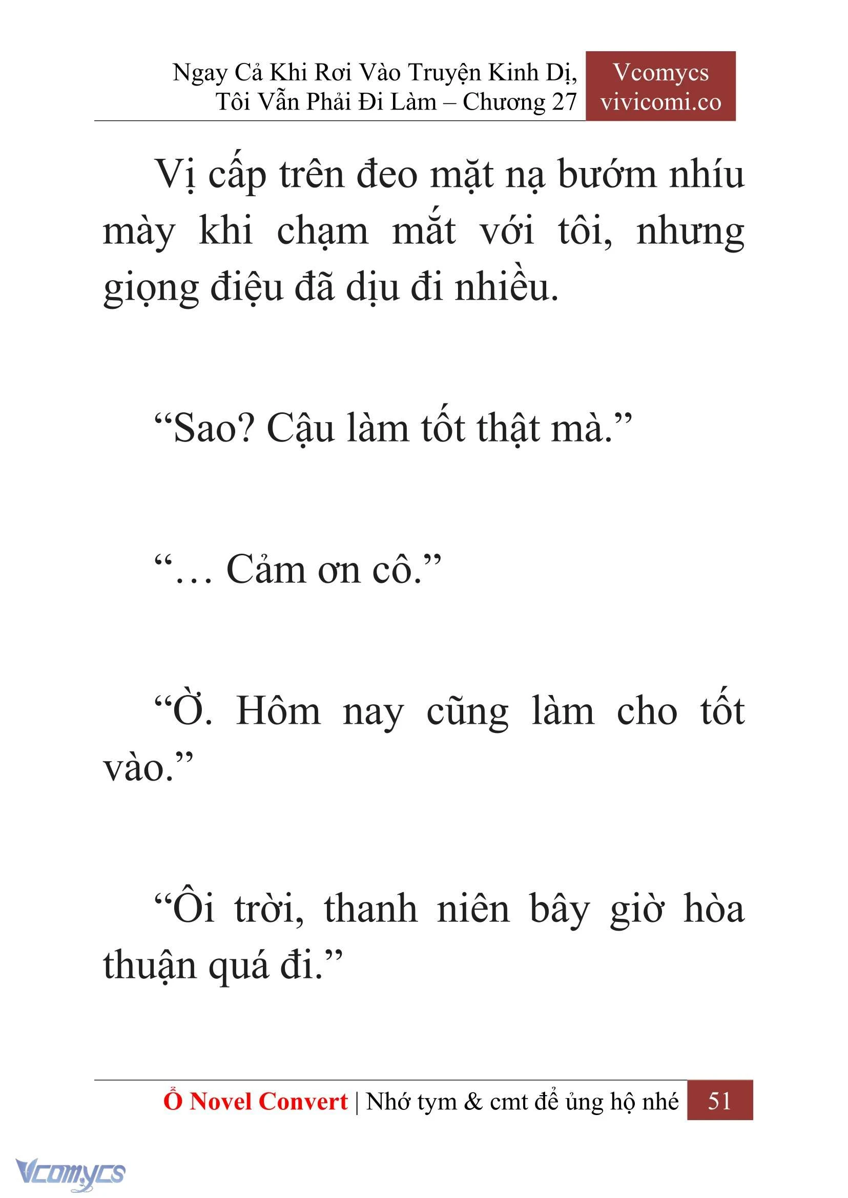 [Novel] Ngay Cả Khi Rơi Vào Truyện Kinh Dị, Tôi Vẫn Phải Đi Làm Chapter  27 - 53