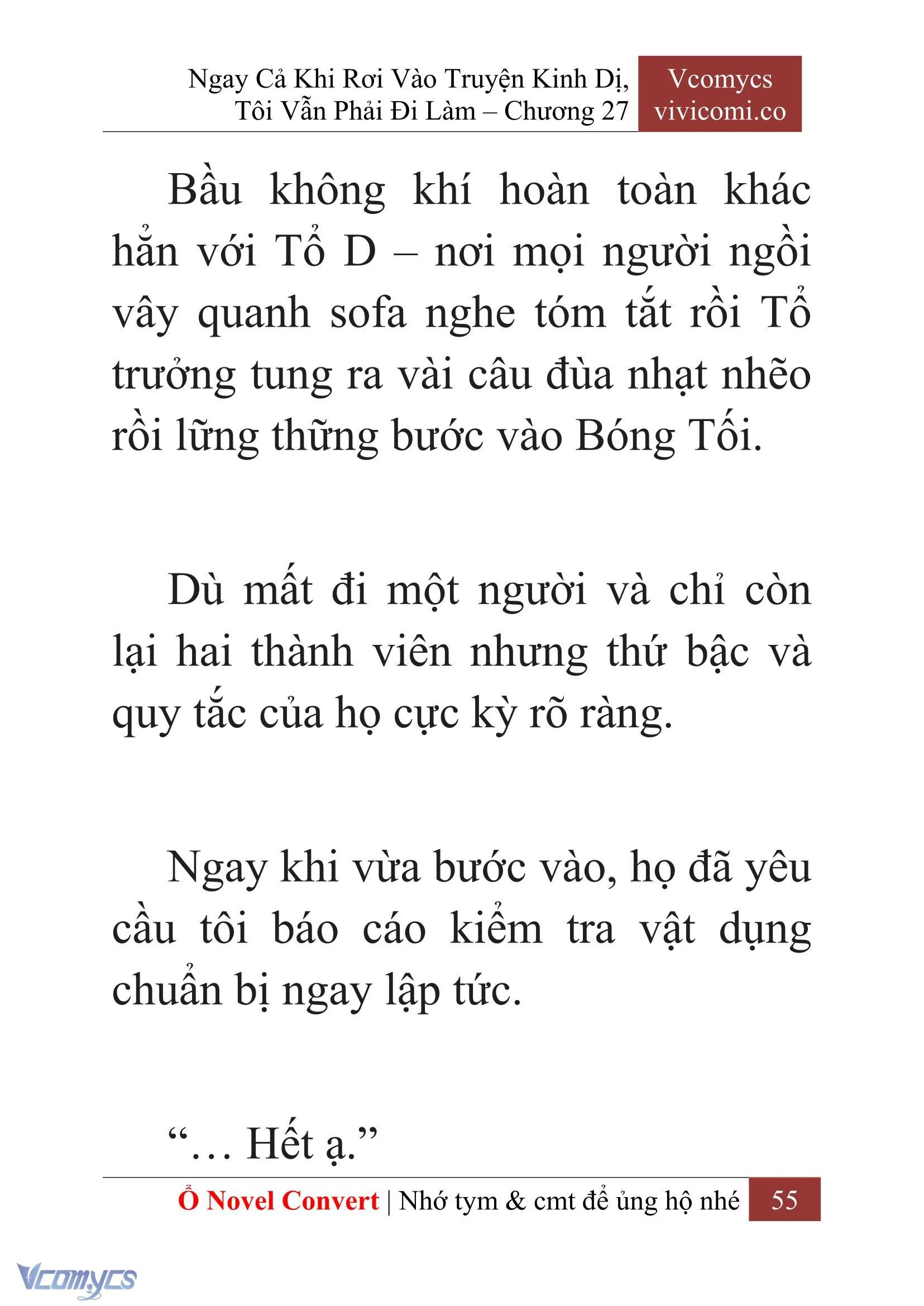 [Novel] Ngay Cả Khi Rơi Vào Truyện Kinh Dị, Tôi Vẫn Phải Đi Làm Chapter  27 - 57