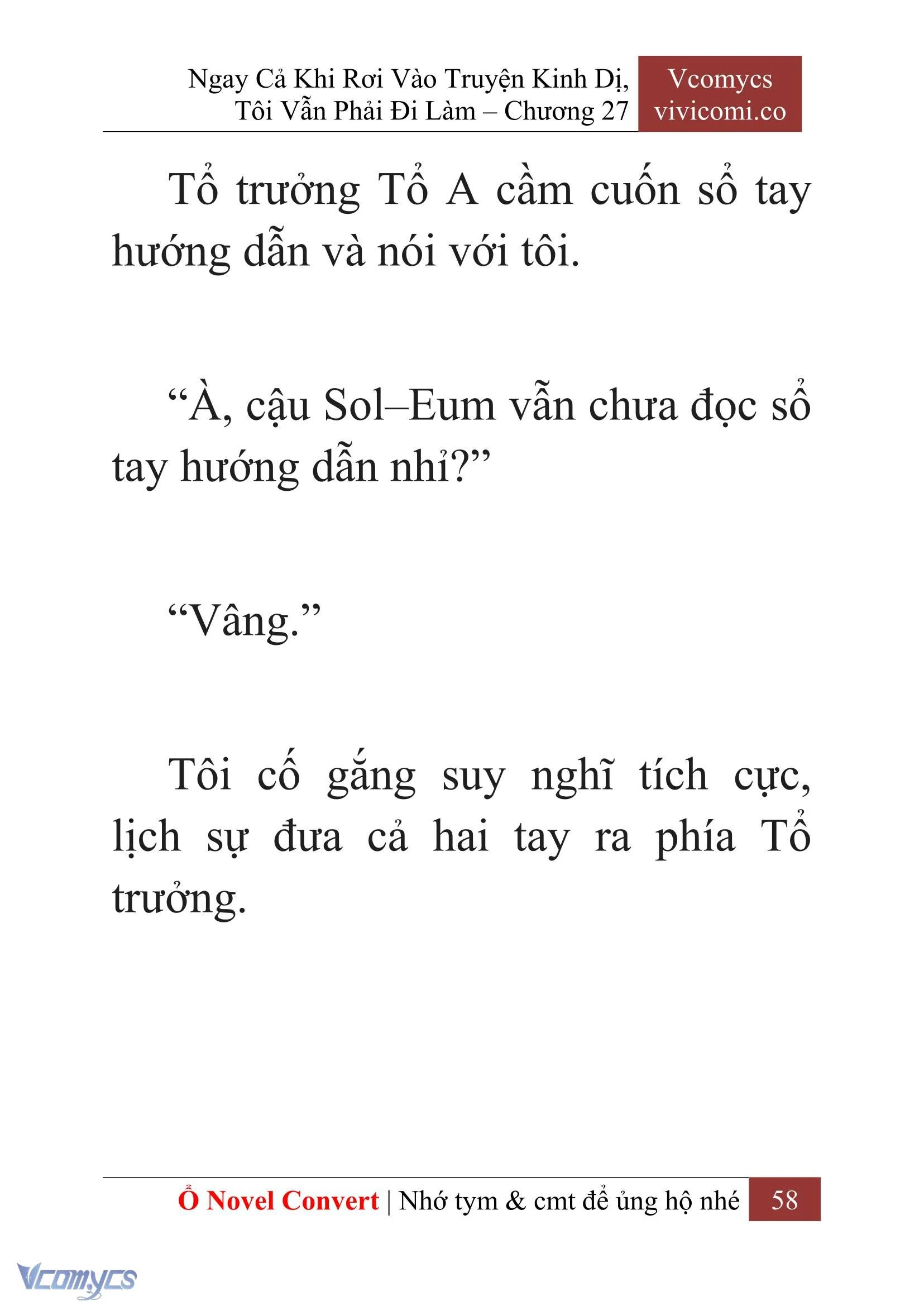 [Novel] Ngay Cả Khi Rơi Vào Truyện Kinh Dị, Tôi Vẫn Phải Đi Làm Chapter  27 - 60