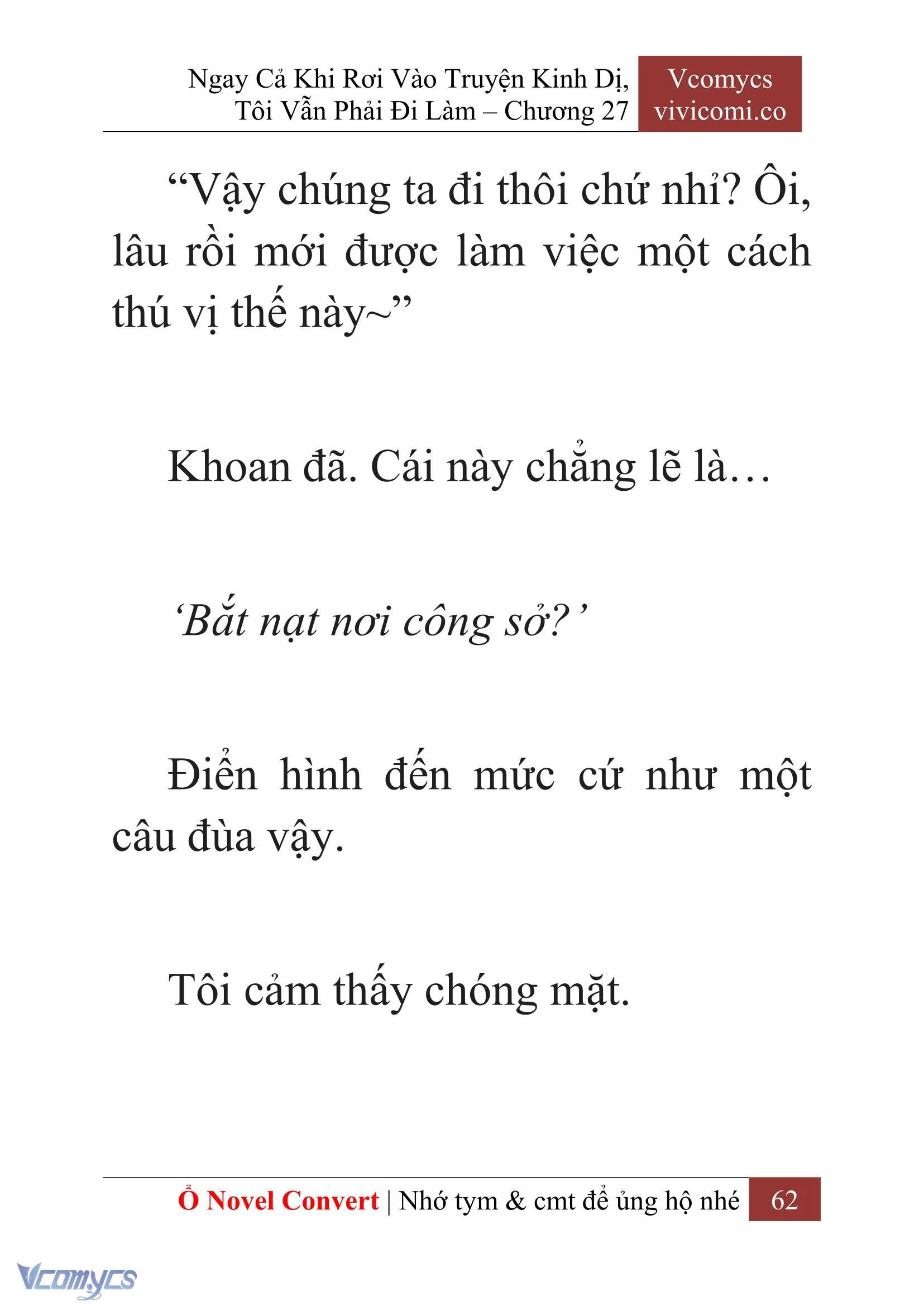 [Novel] Ngay Cả Khi Rơi Vào Truyện Kinh Dị, Tôi Vẫn Phải Đi Làm Chapter  27 - 64