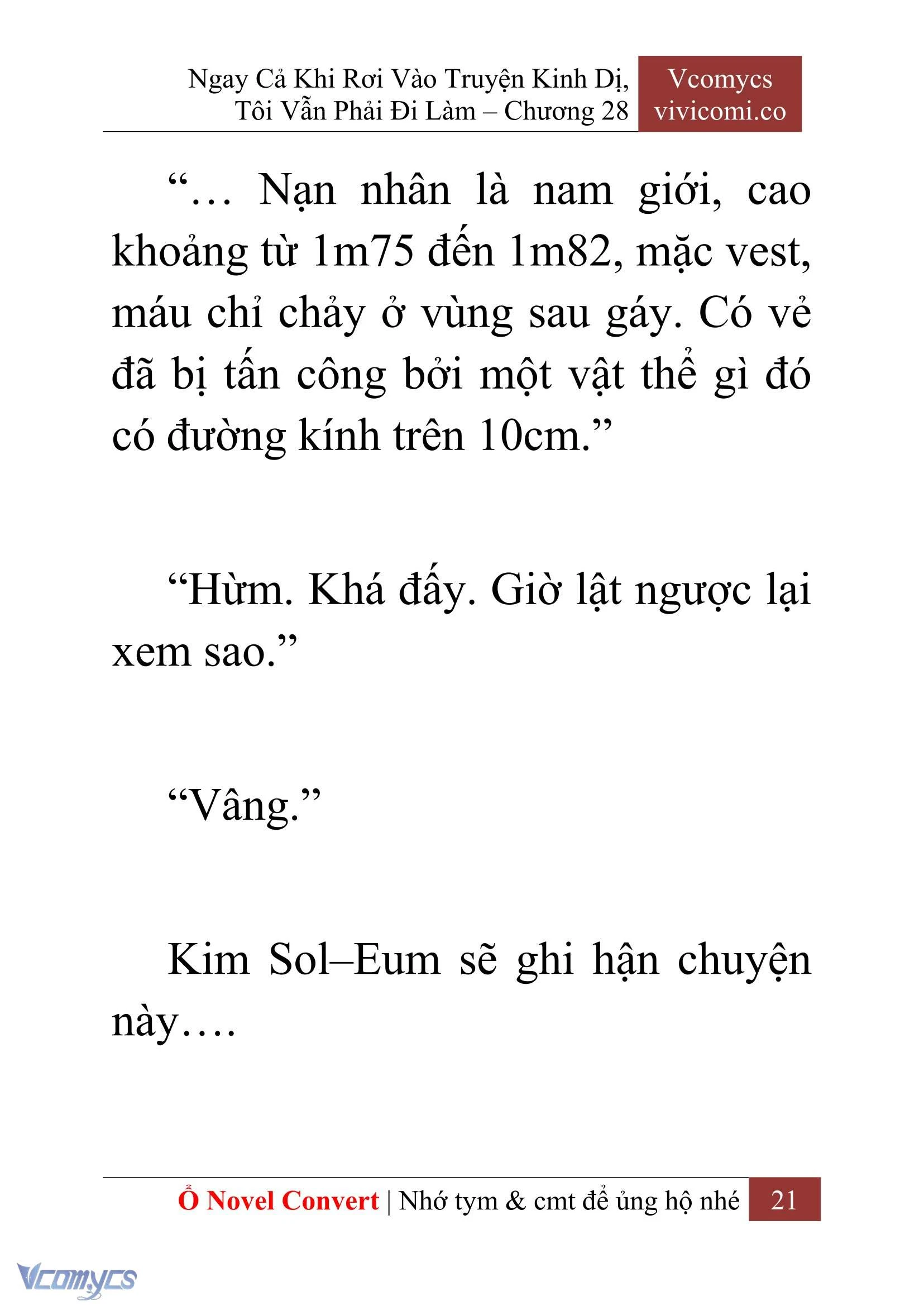 [Novel] Ngay Cả Khi Rơi Vào Truyện Kinh Dị, Tôi Vẫn Phải Đi Làm Chapter  28 - 23