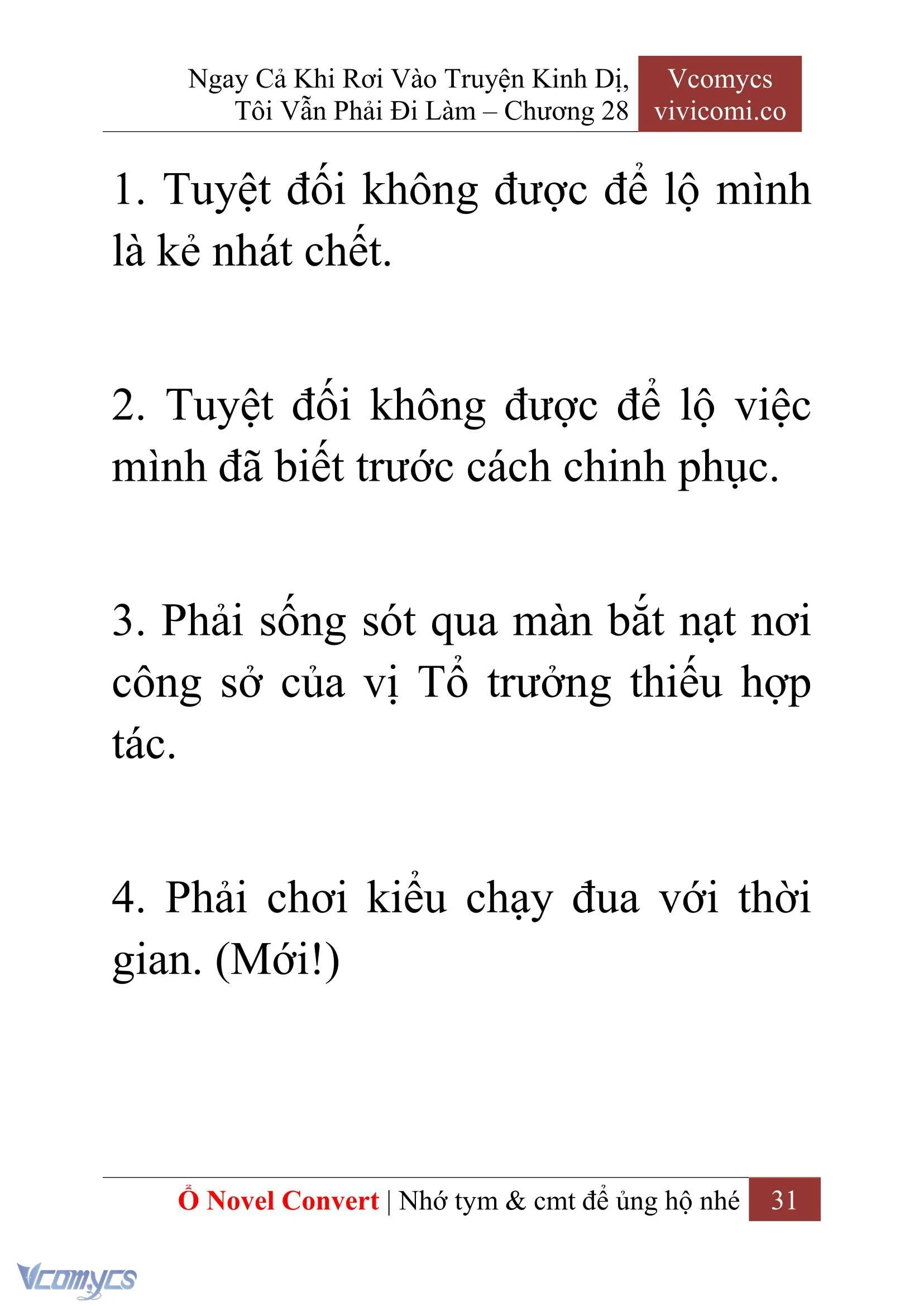 [Novel] Ngay Cả Khi Rơi Vào Truyện Kinh Dị, Tôi Vẫn Phải Đi Làm Chapter  28 - 33