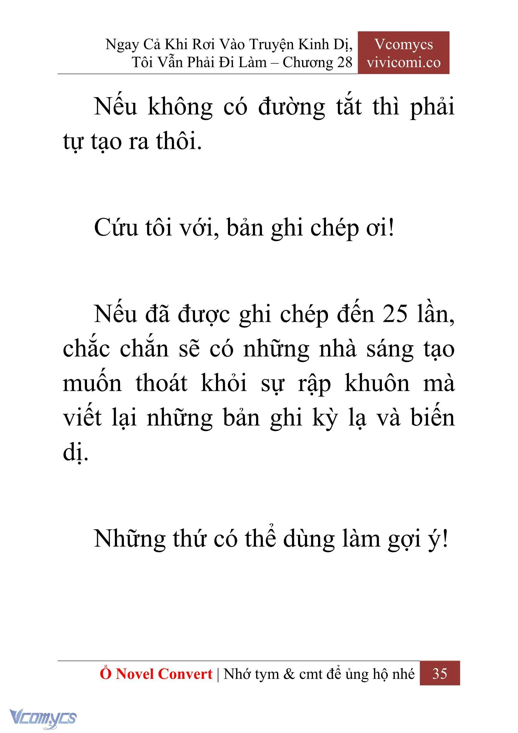 [Novel] Ngay Cả Khi Rơi Vào Truyện Kinh Dị, Tôi Vẫn Phải Đi Làm Chapter  28 - 37