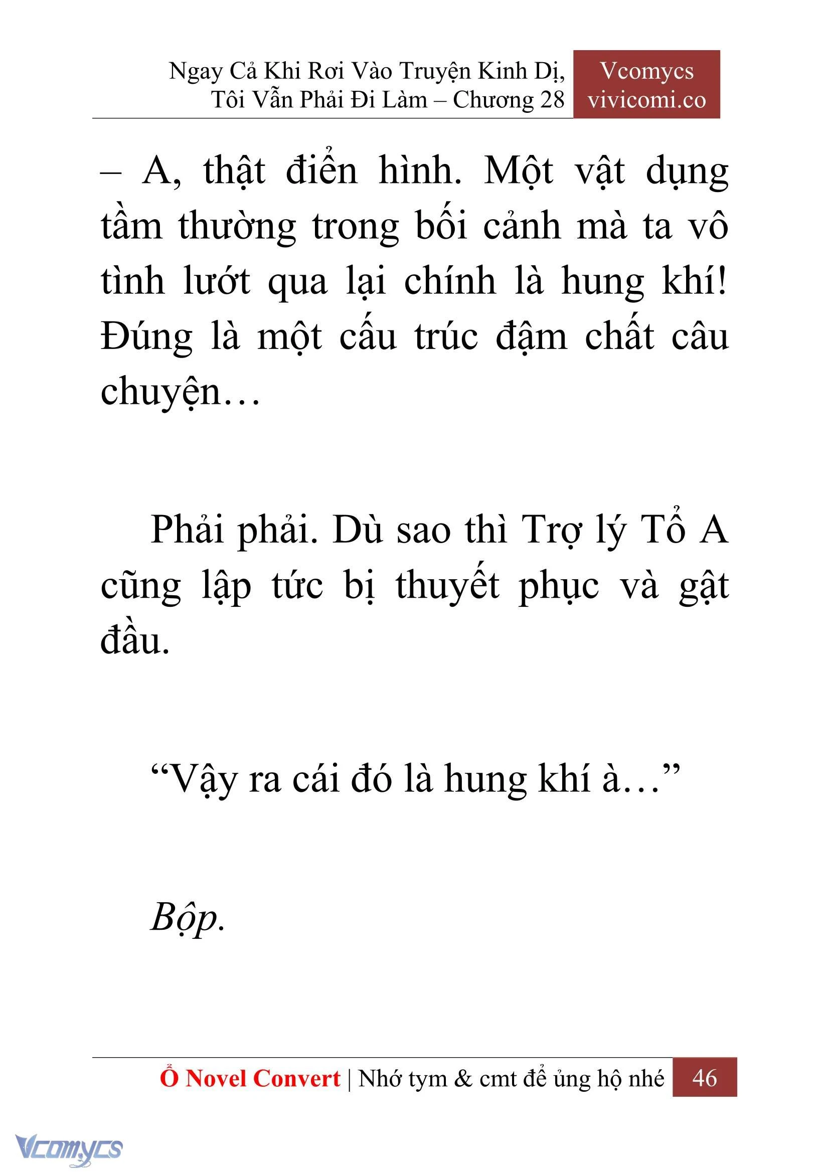 [Novel] Ngay Cả Khi Rơi Vào Truyện Kinh Dị, Tôi Vẫn Phải Đi Làm Chapter  28 - 48